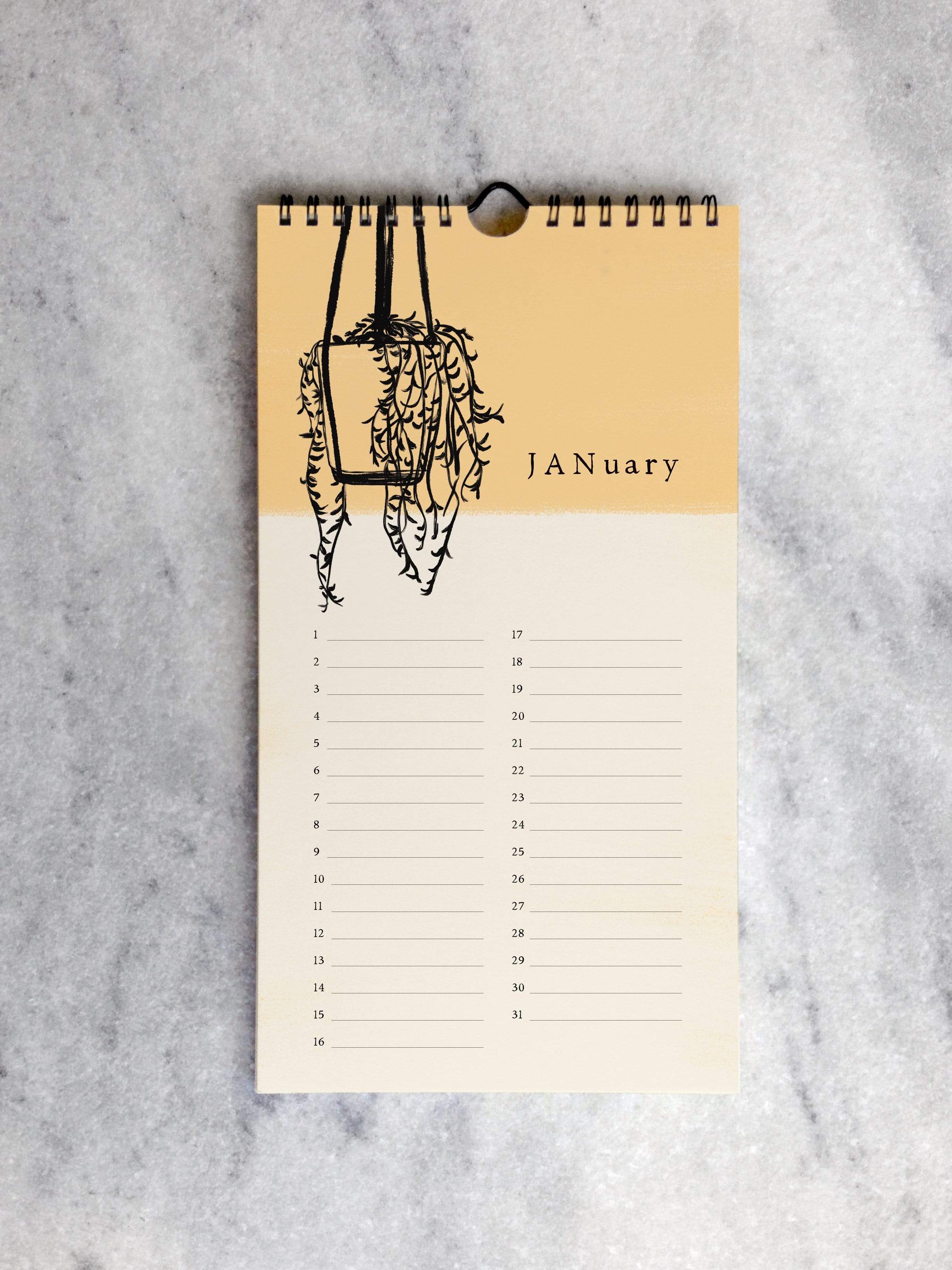 Perpetual/Birthday Calendar Favorite Story House Plants Celebration Calendar