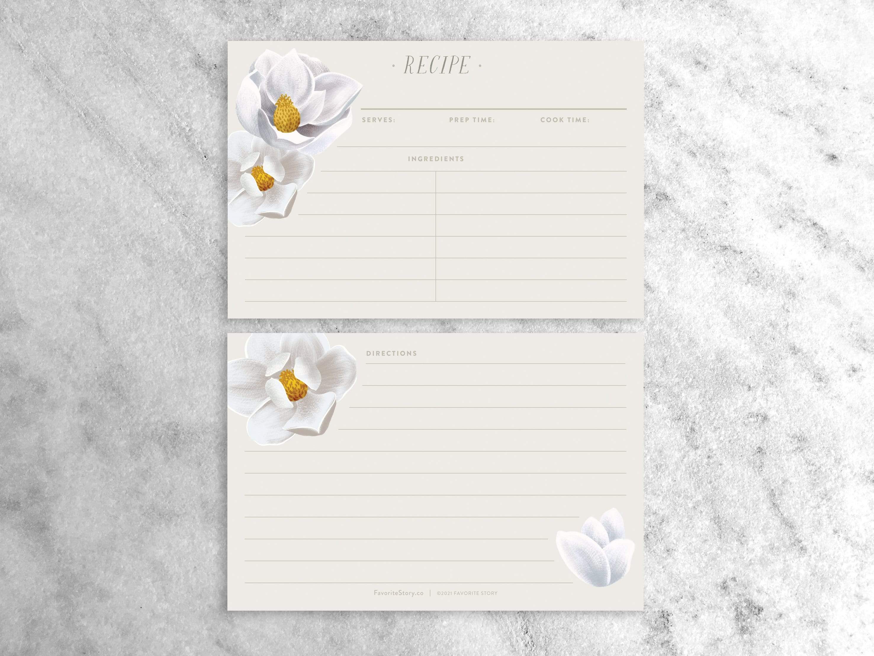 Recipe Cards Favorite Story Magnolia Recipe Cards