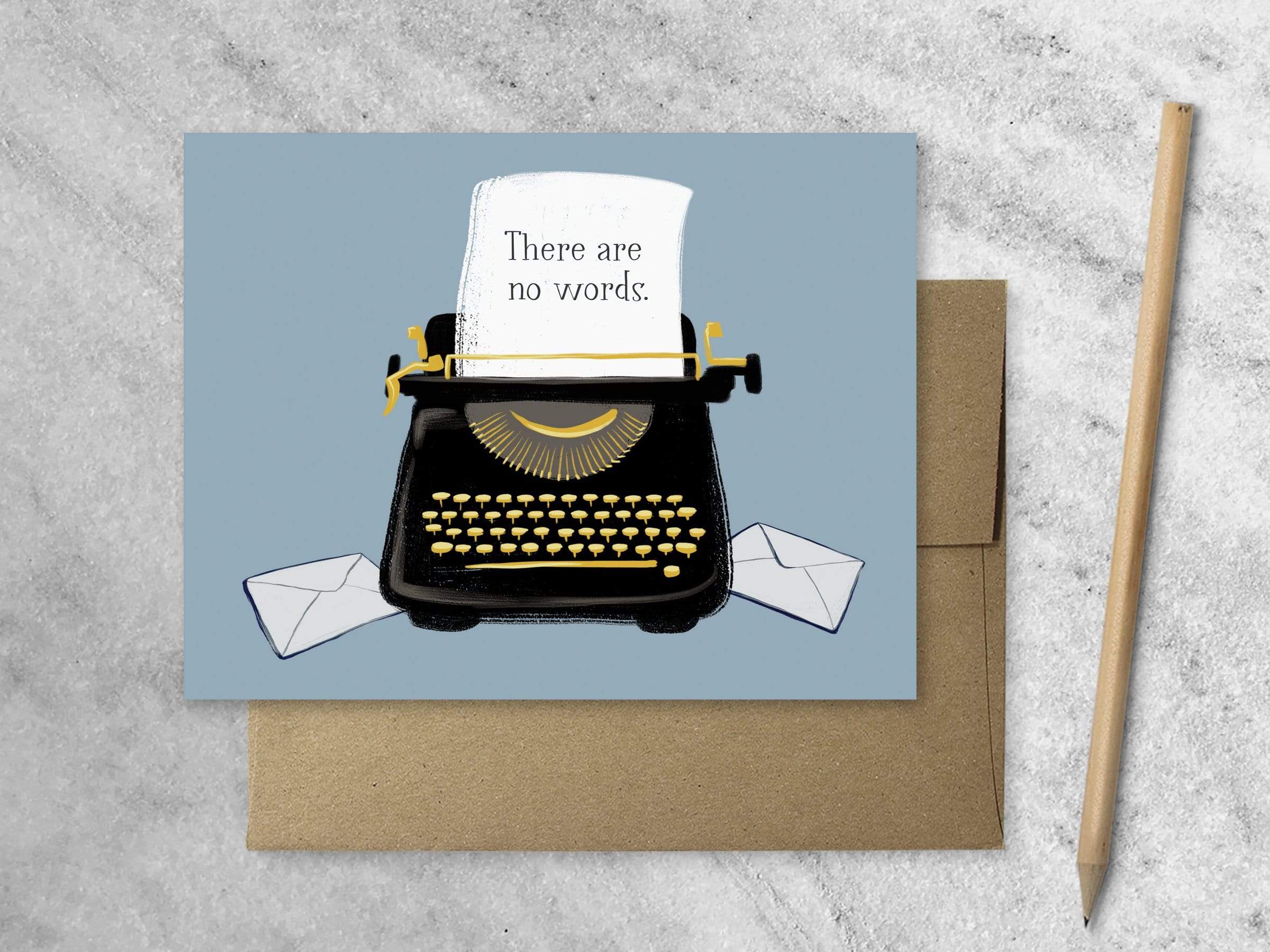 Cards Favorite Story No Words | Vintage Typewriter Sympathy Card