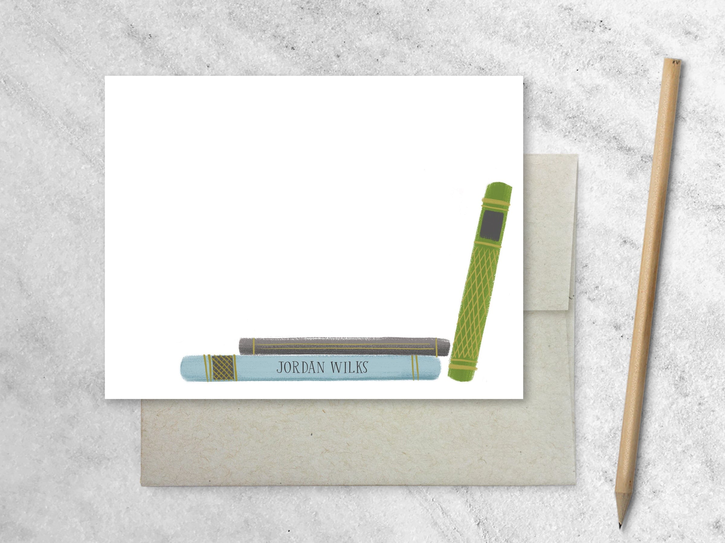 Favorite Story Books Font 2 / 10 Cards & Envelopes Personalized Stationery