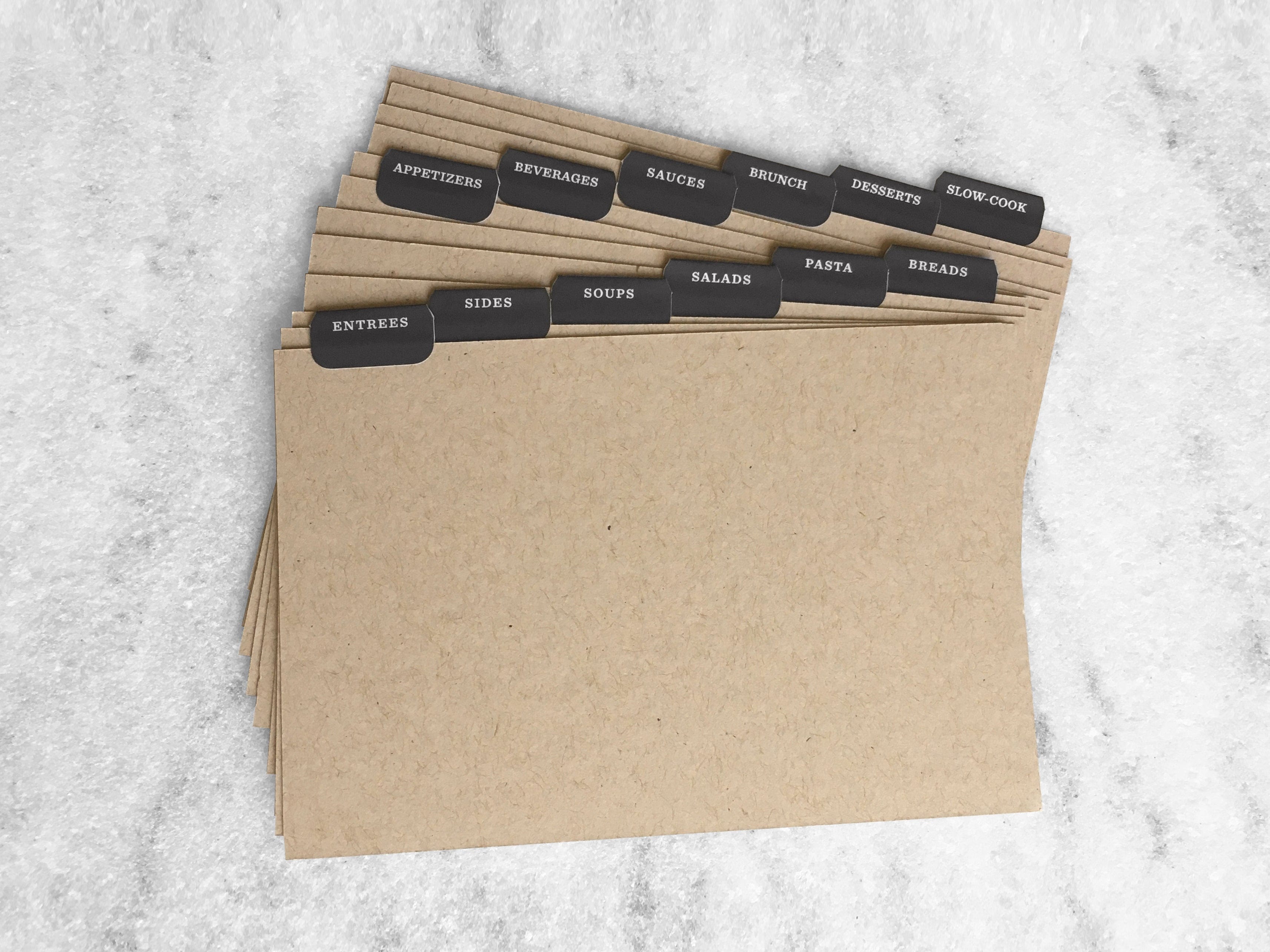 Favorite Story Recipe Dividers Kraft Brown Recipe Card Dividers & Tabs