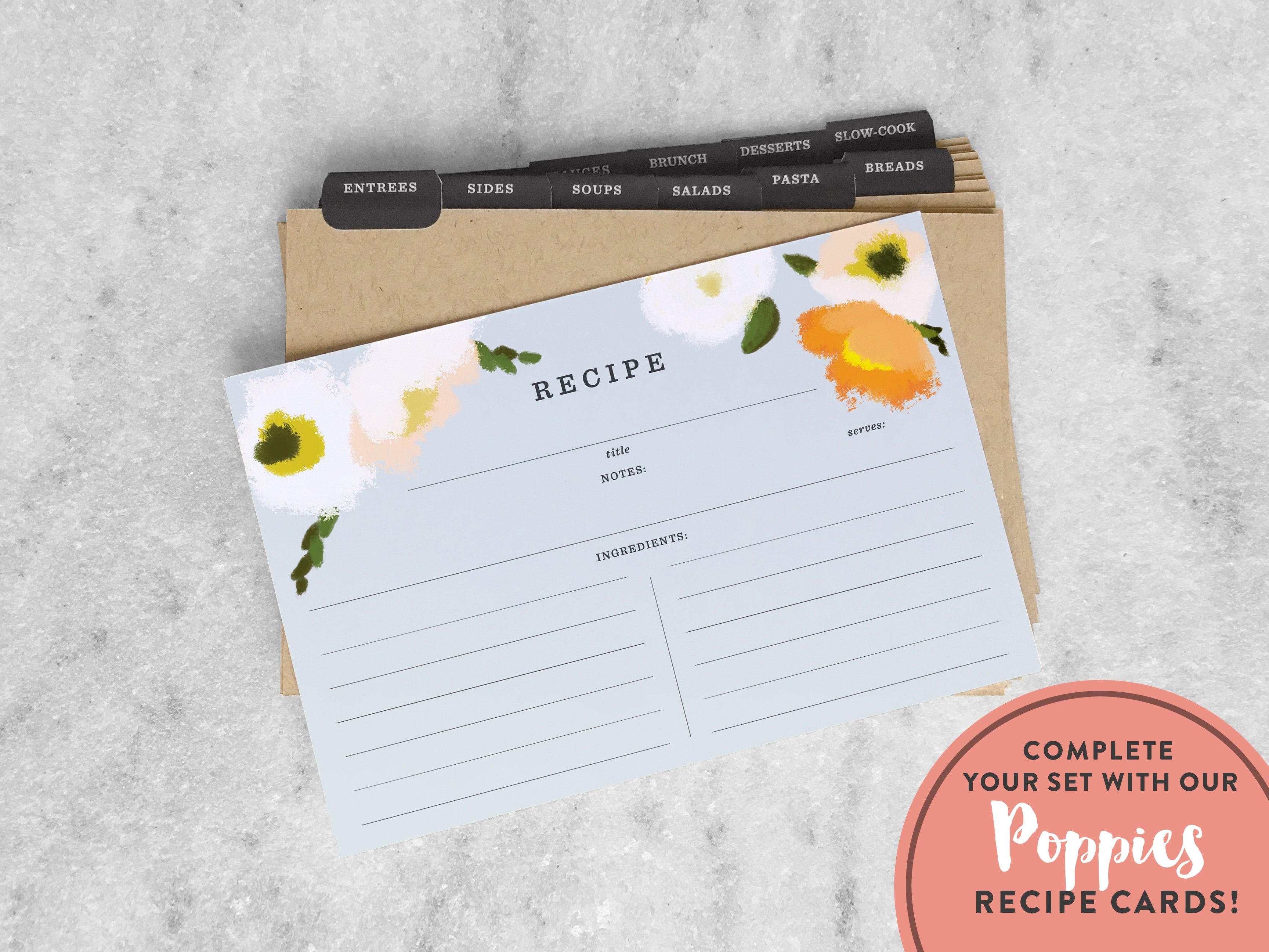 Favorite Story Recipe Dividers Kraft Brown Recipe Card Dividers & Tabs