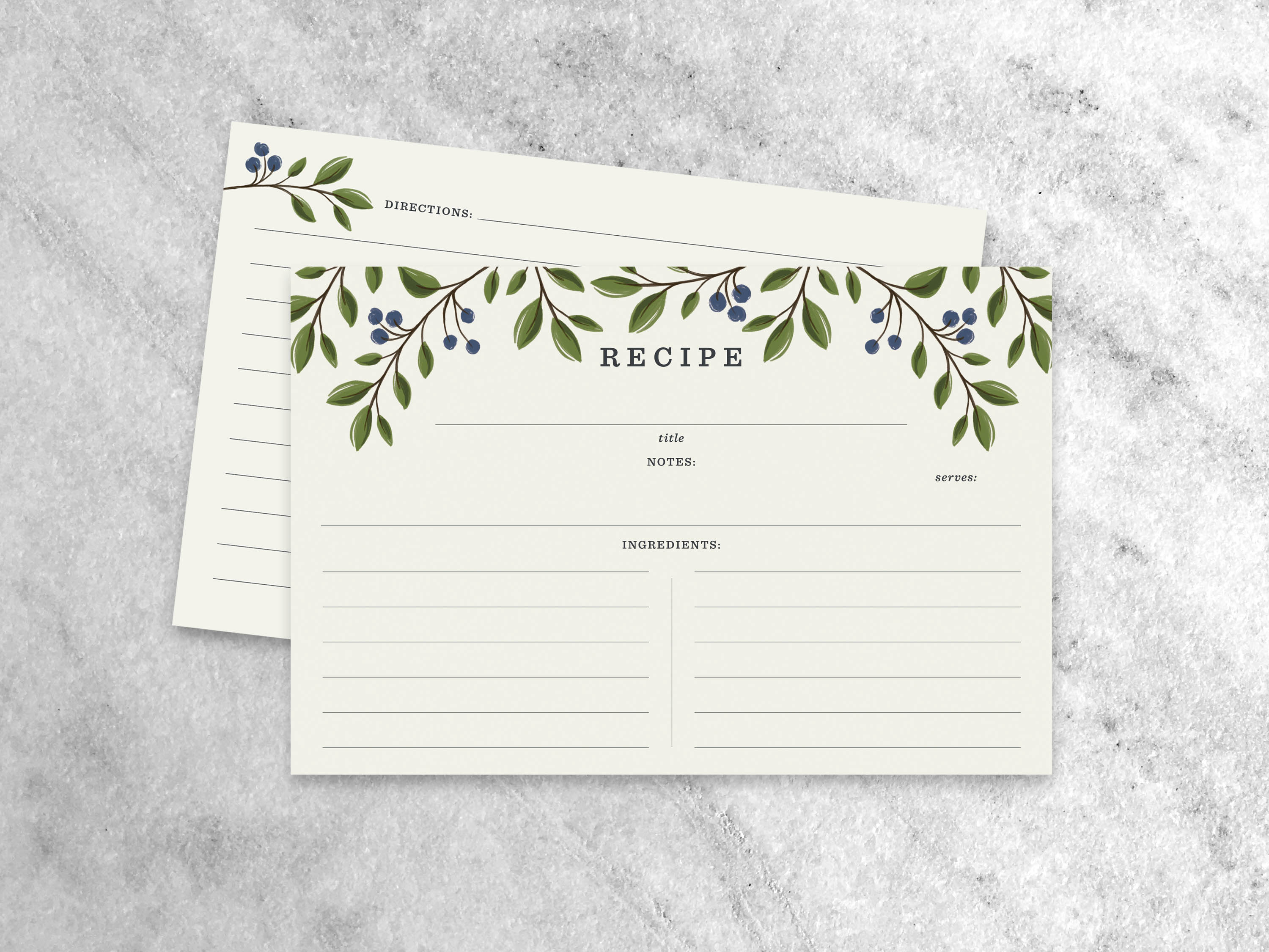 Recipe Cards Favorite Story Wild Berries Recipe Cards