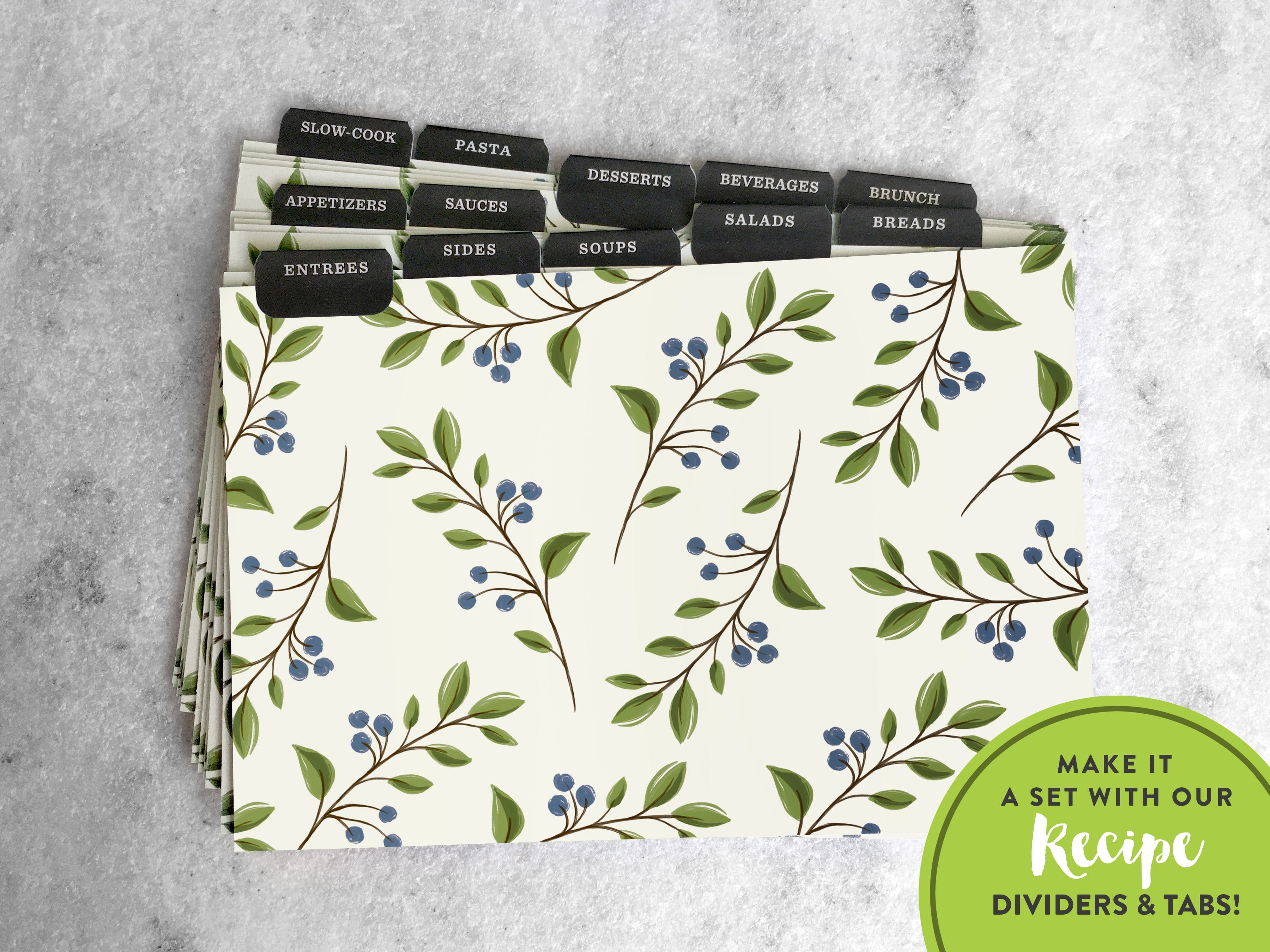 Favorite Story Recipe Cards Pack of 12 Wild Berries Recipe Cards