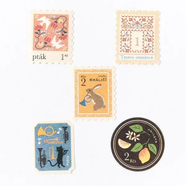NB - Nuku Flake Stickers - Antik Piac - Galben