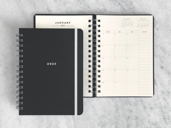 Favorite Story Hardcover Planner "2025" 12-Month Planner - Black Hard Cover