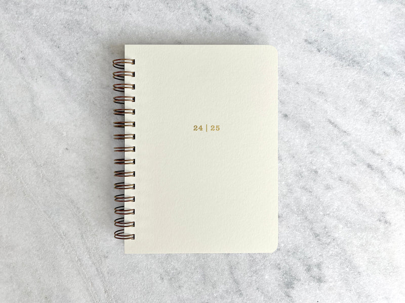 Favorite Story Hardcover Planner "24 | 25" Aug 2024 - July 2025 / ivory 12-Month Planner - Pink Board Cover