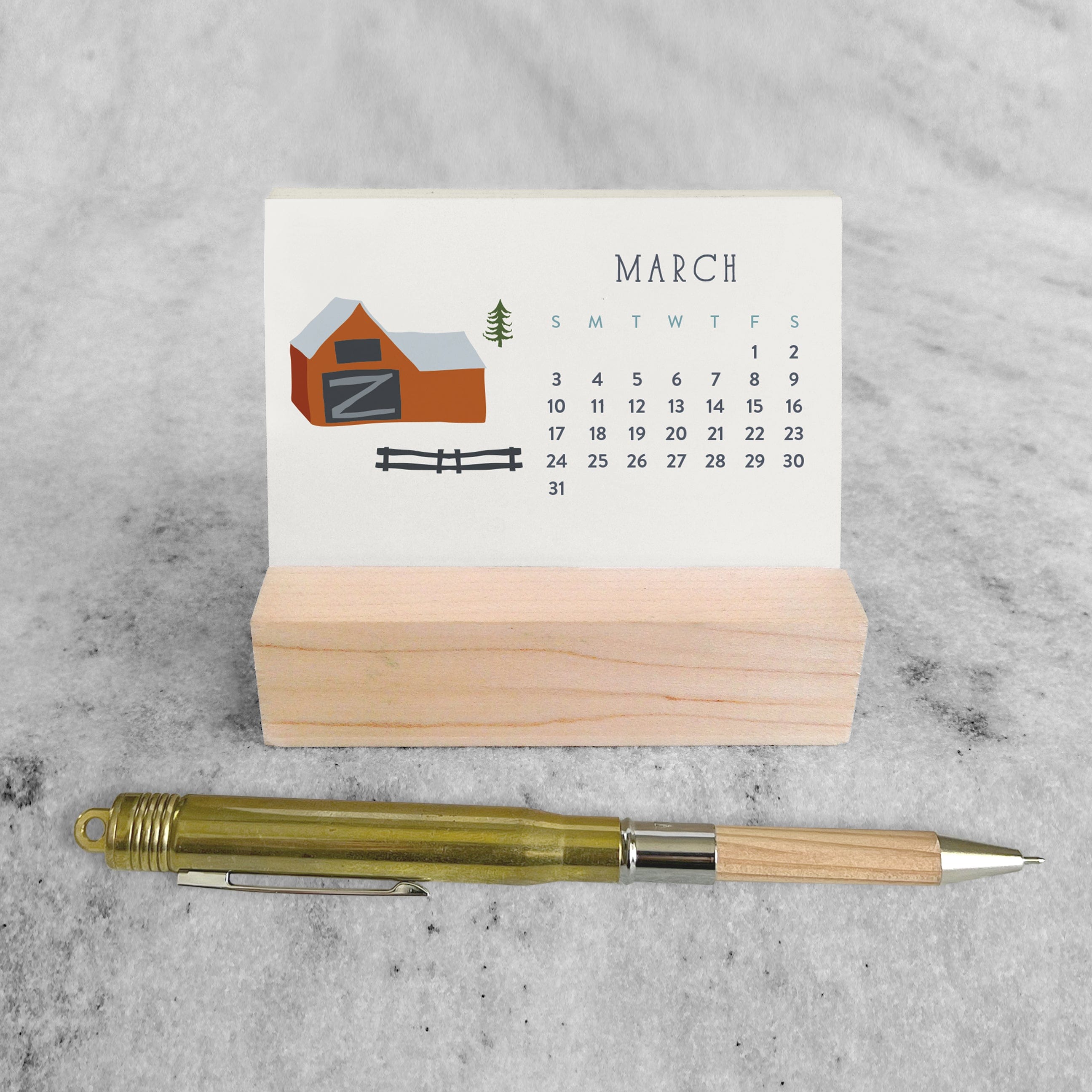 Favorite Story Mini Desk Calendar Village 2024 Mini Desk Calendar