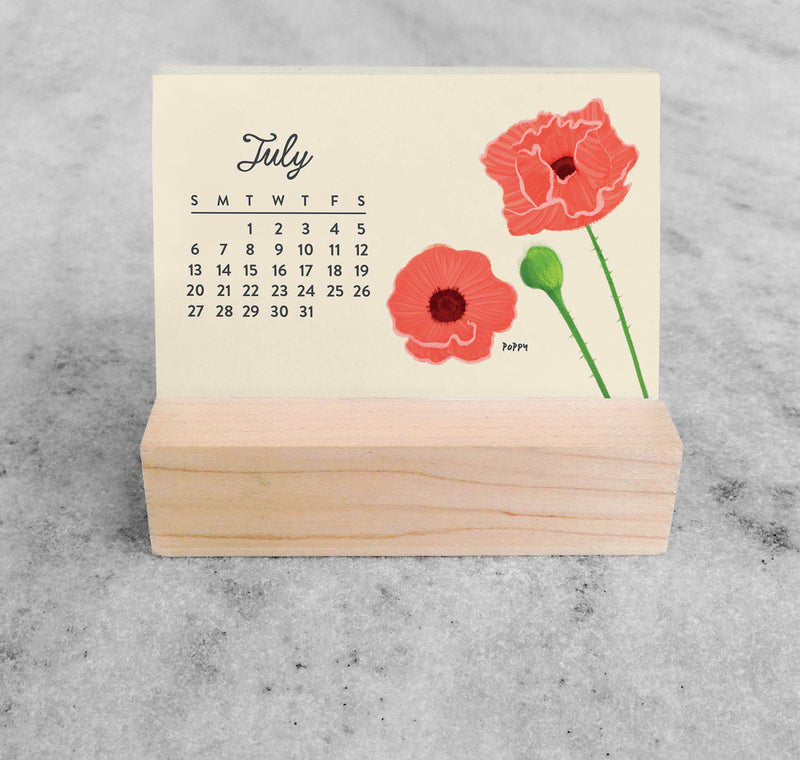 Favorite Story Mini Desk Calendar Botanicals 2025 Mini Desk Calendar