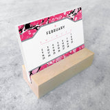 Favorite Story Mini Desk Calendar Marbled Paper 2025 Mini Desk Calendar