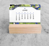 Favorite Story Mini Desk Calendar Marbled Paper 2025 Mini Desk Calendar