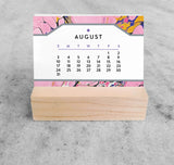 Favorite Story Mini Desk Calendar Marbled Paper 2025 Mini Desk Calendar