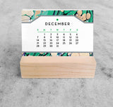 Favorite Story Mini Desk Calendar Marbled Paper 2025 Mini Desk Calendar