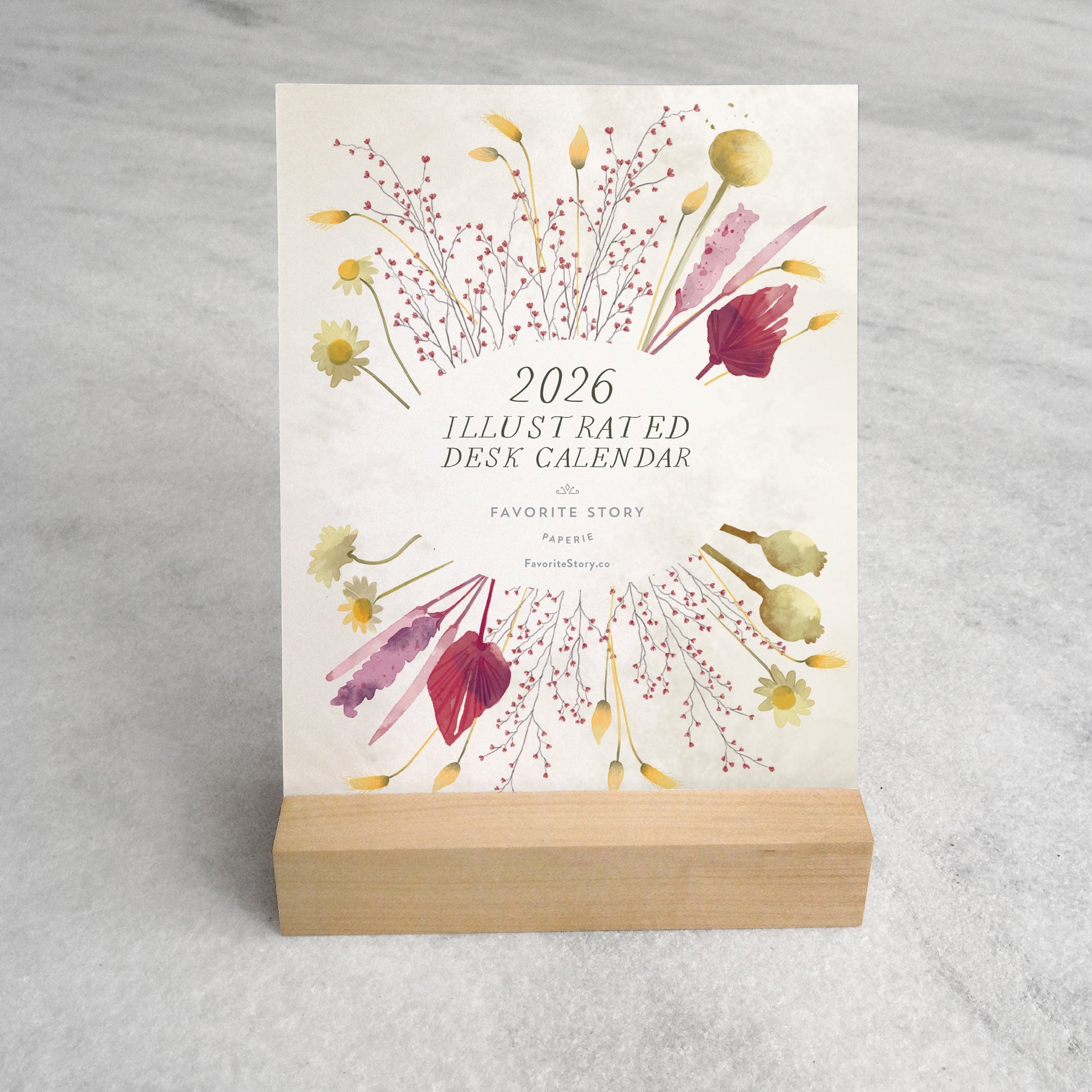 Favorite Story Desk Calendar Favorite Story 2026 Desk Calendar, Dried Field Flowers