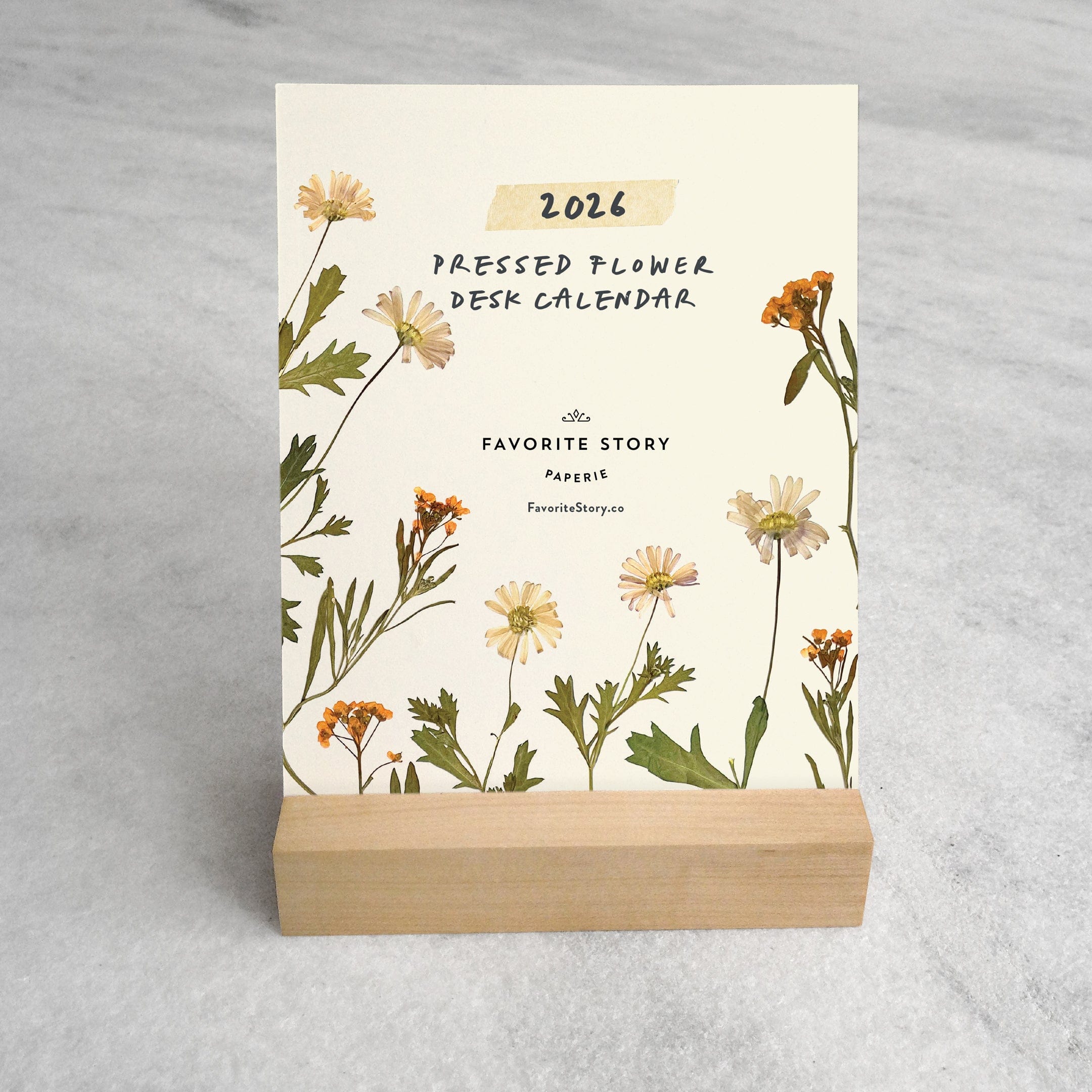 Favorite Story Desk Calendar Favorite Story 2026 Desk Calendar, Pressed Flowers