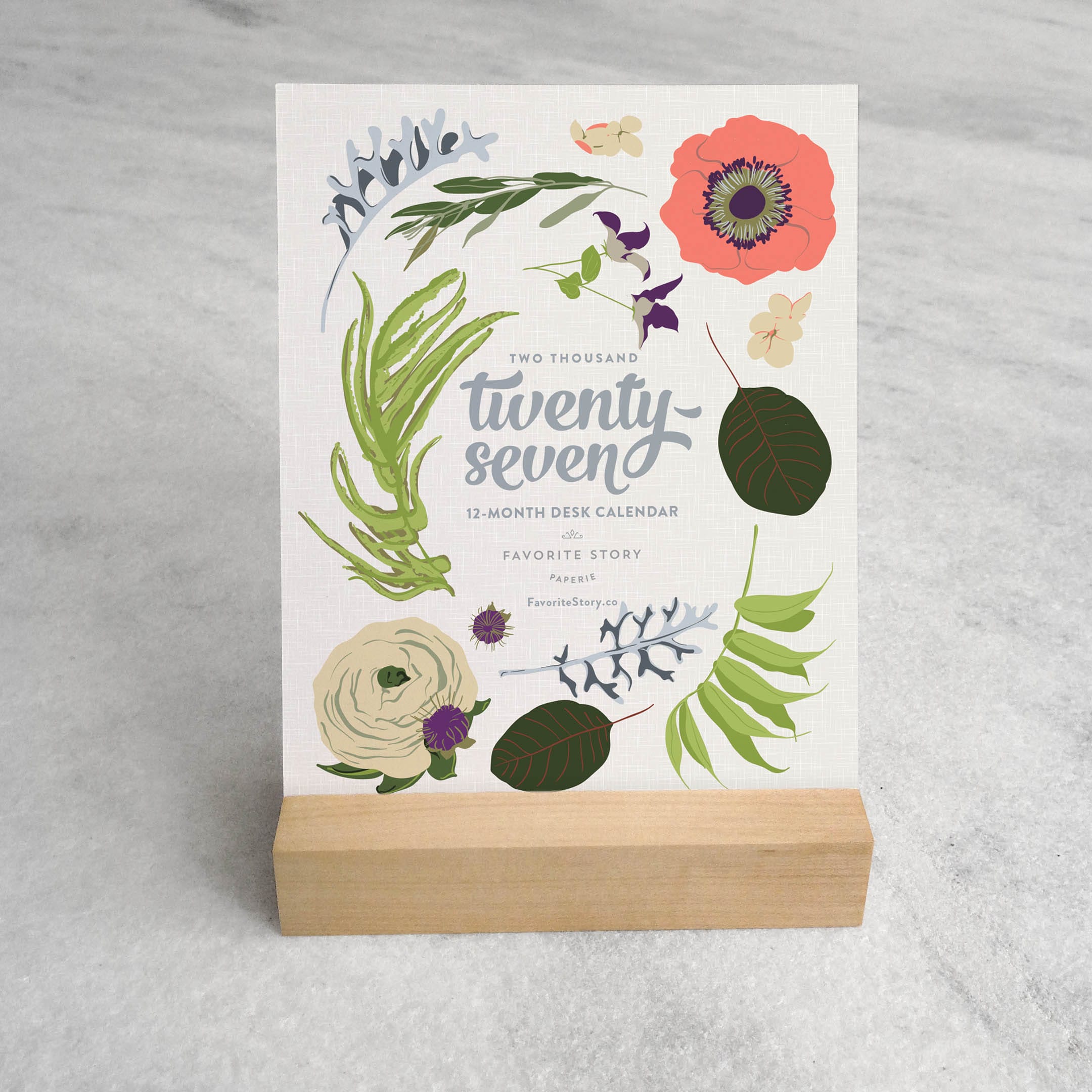 Favorite Story Desk Calendar Favorite Story 2027 Desk Calendar, Wildflower