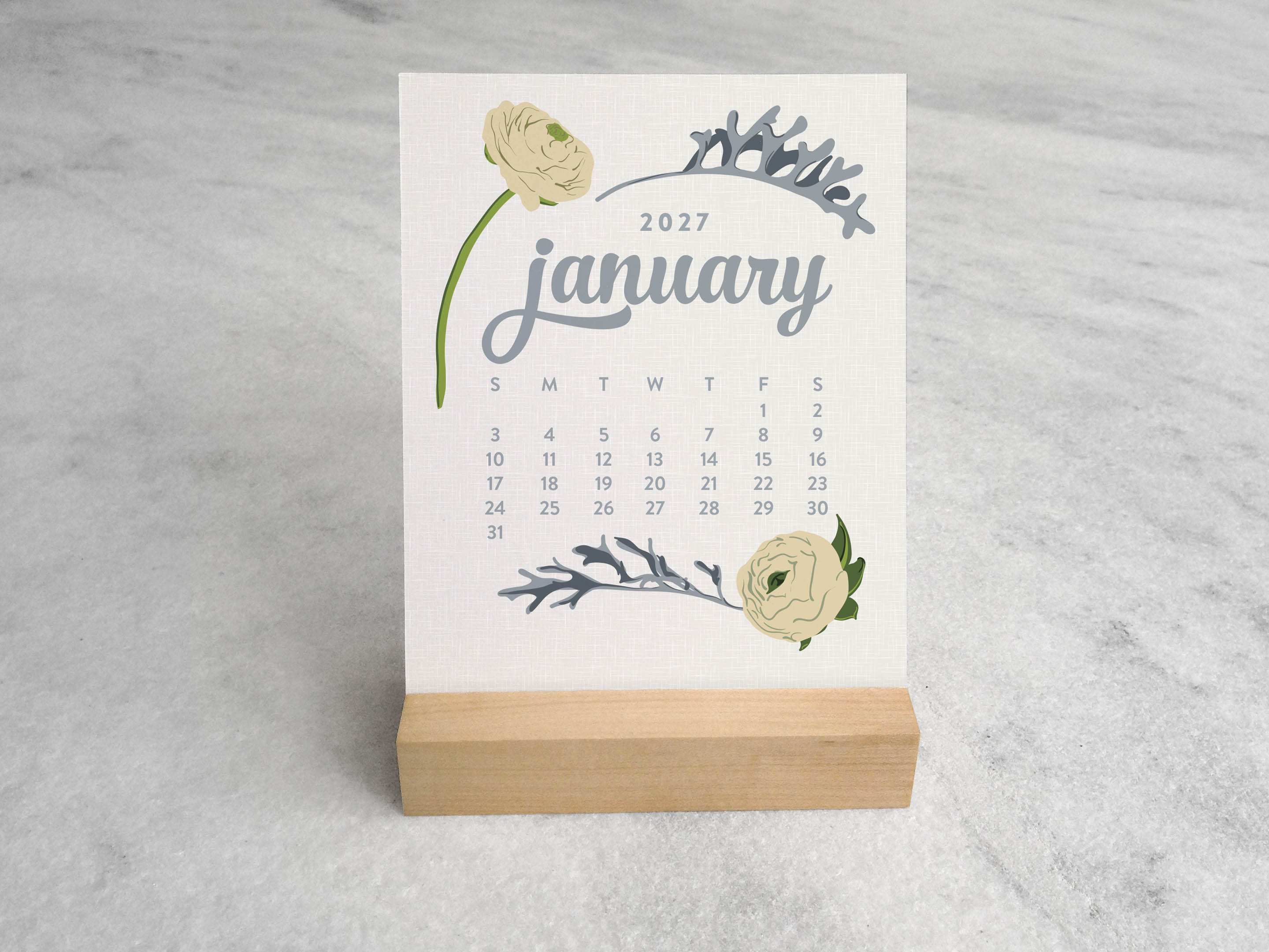 Favorite Story Desk Calendar Favorite Story 2027 Desk Calendar, Wildflower