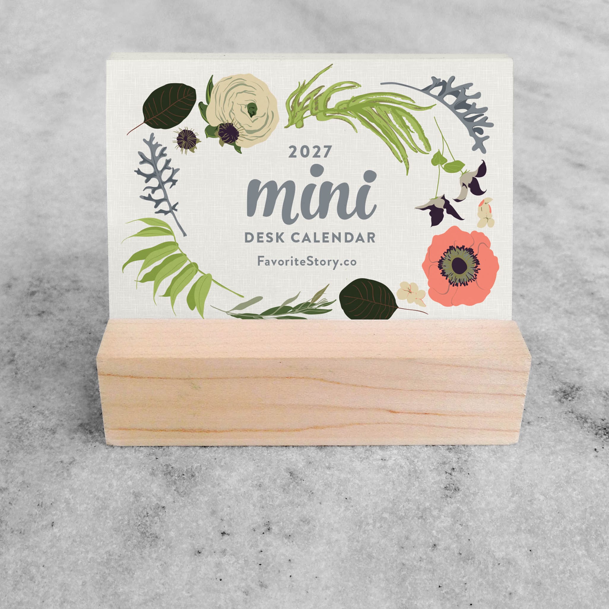 Favorite Story Mini Desk Calendar Favorite Story 2027 Mini Desk Calendar, Wildflower