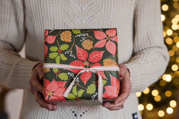 Poinsettias Gift Wrap