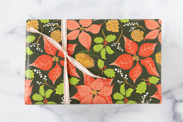 Poinsettias Gift Wrap