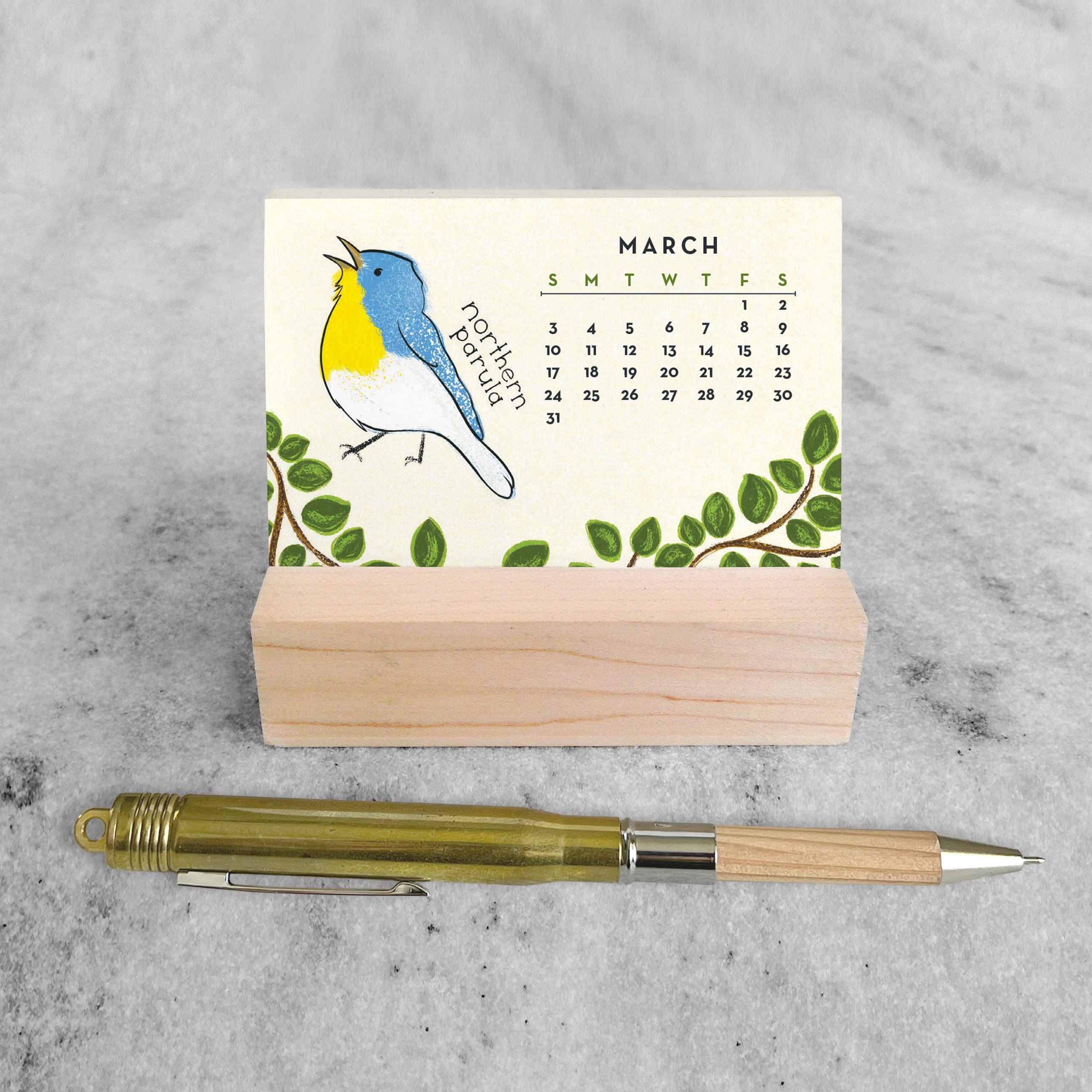 Favorite Story Mini Desk Calendar Feathered Friends 2024 Mini Desk Calendar
