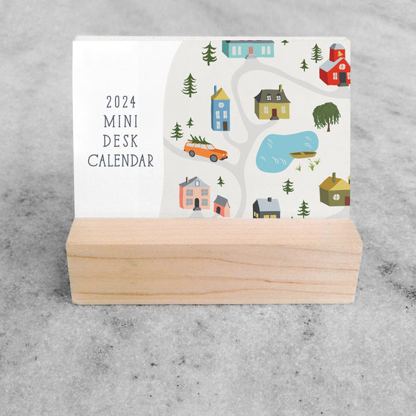 Favorite Story Mini Desk Calendar Village 2024 Mini Desk Calendar