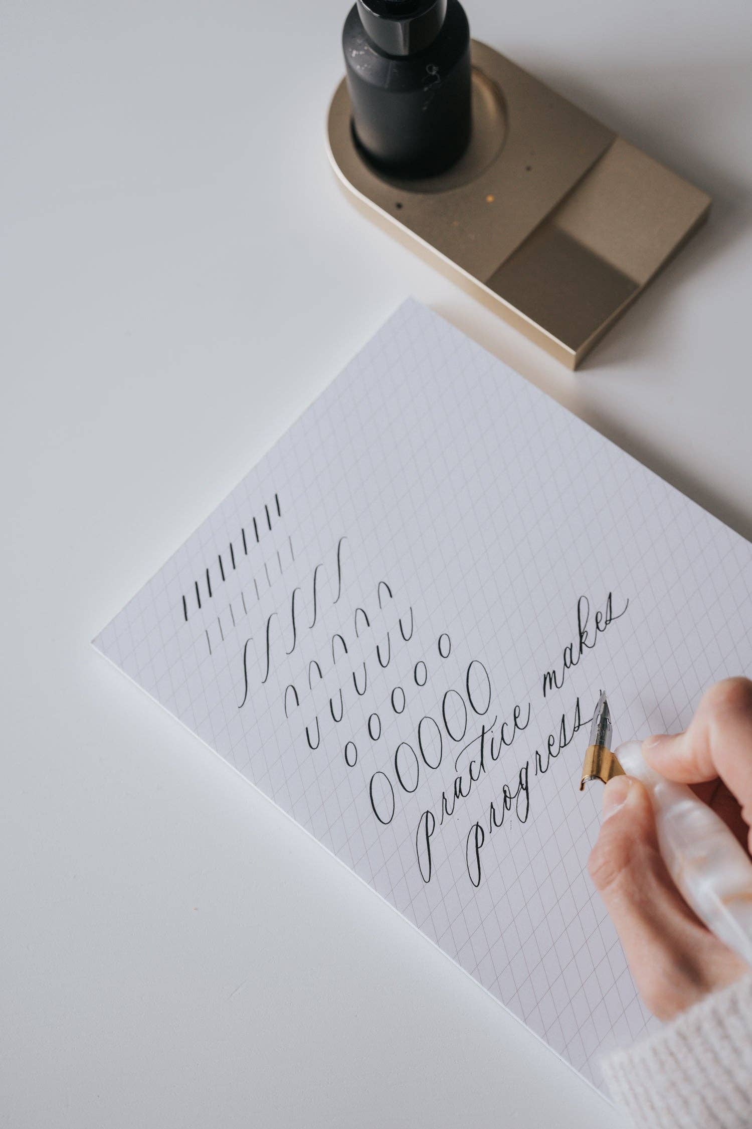 Favorite Story Written Word Calligraphy A5 Calligraphy Slanted Guide Notepad