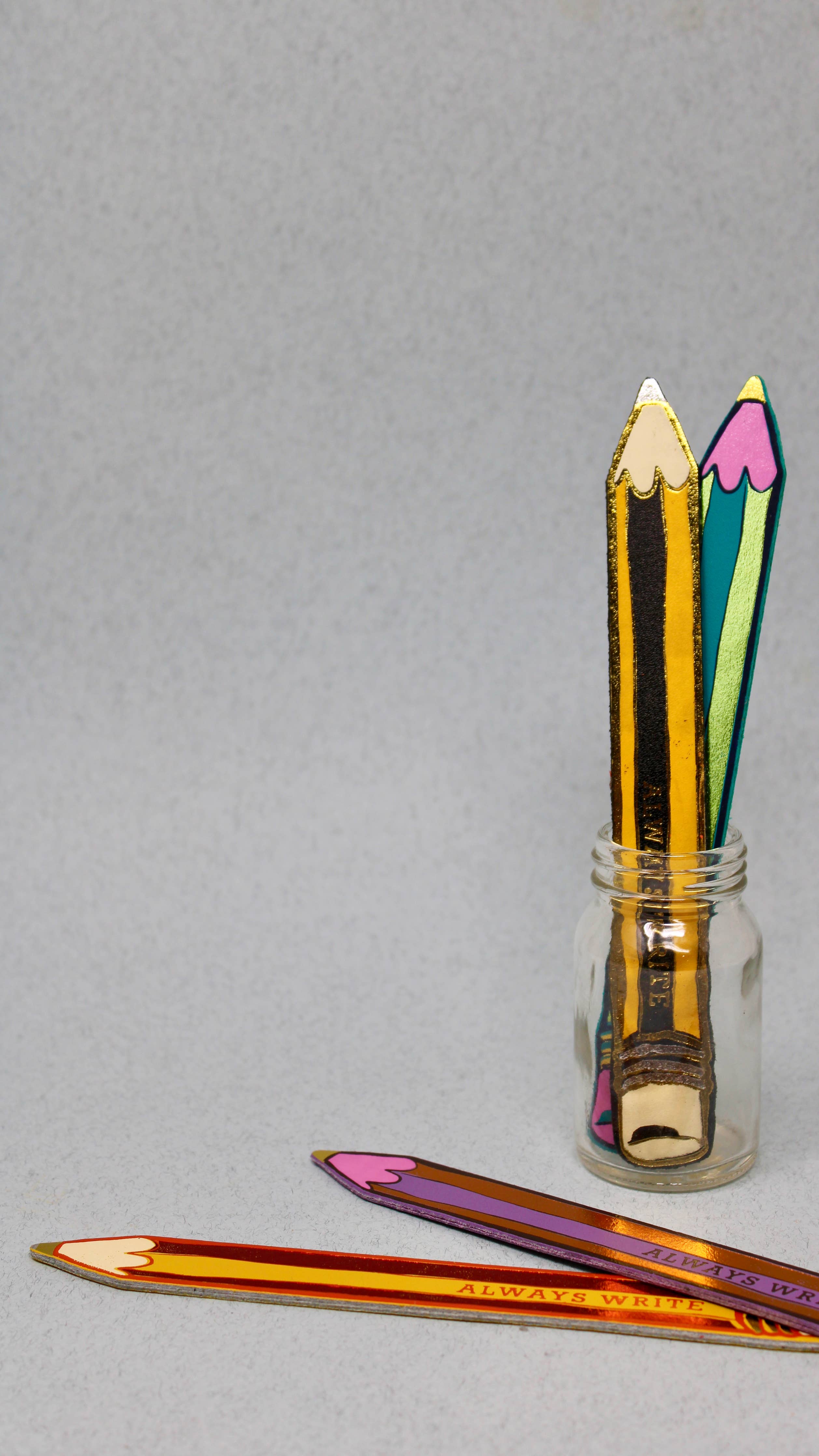 Favorite Story Ark Colour Design Hot Pink Always Write Pencil Bookmark