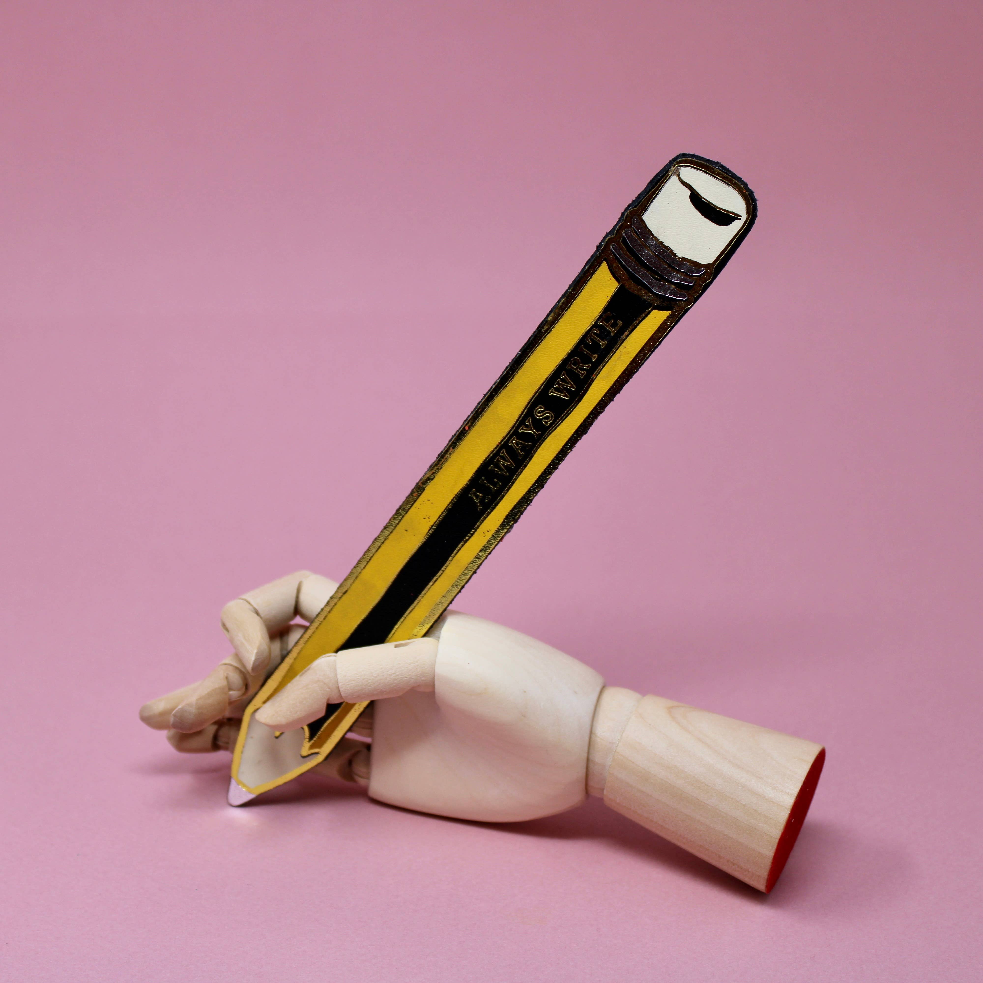 Favorite Story Ark Colour Design Hot Pink Always Write Pencil Bookmark