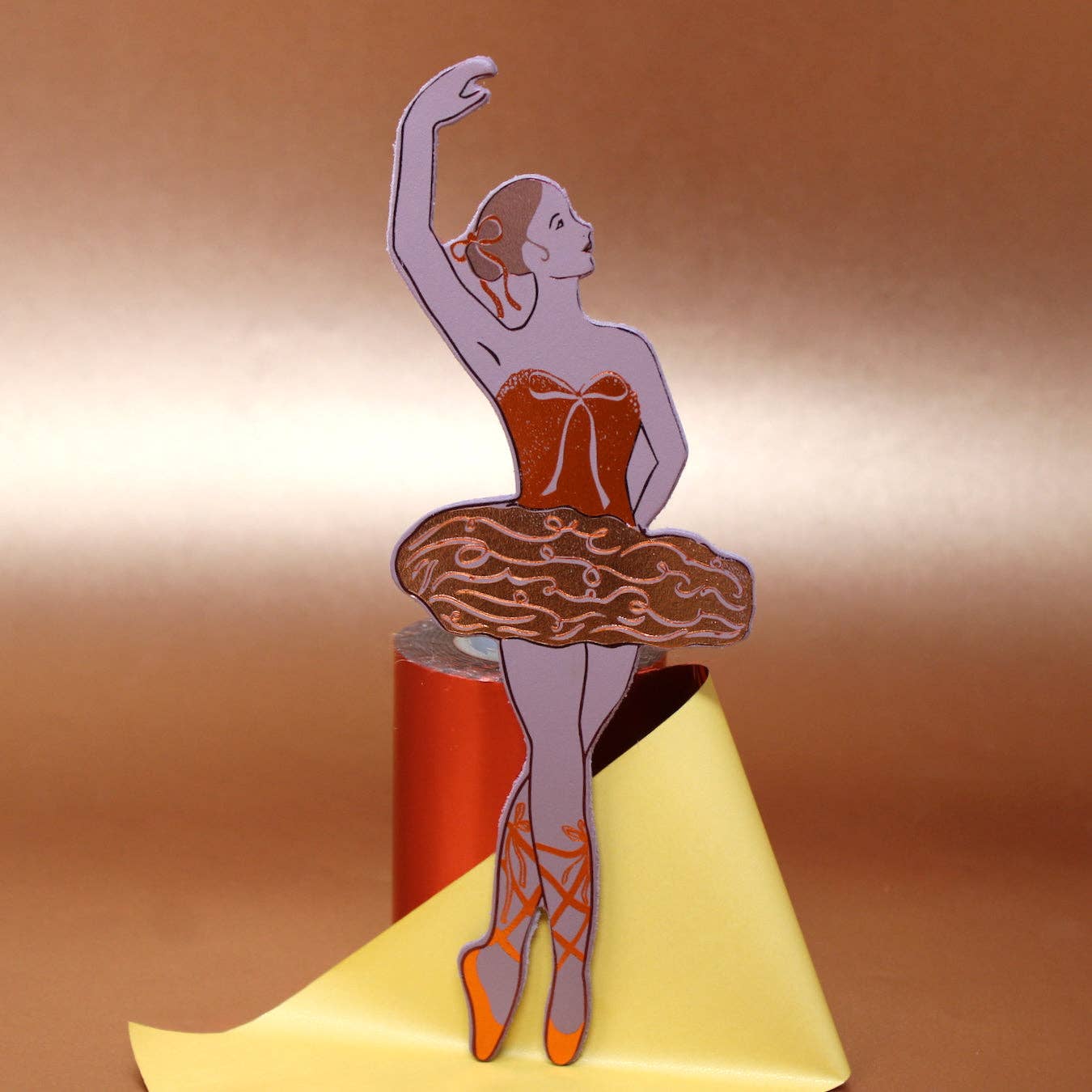 Favorite Story Ark Colour Design Peach Ballerina Bookmark
