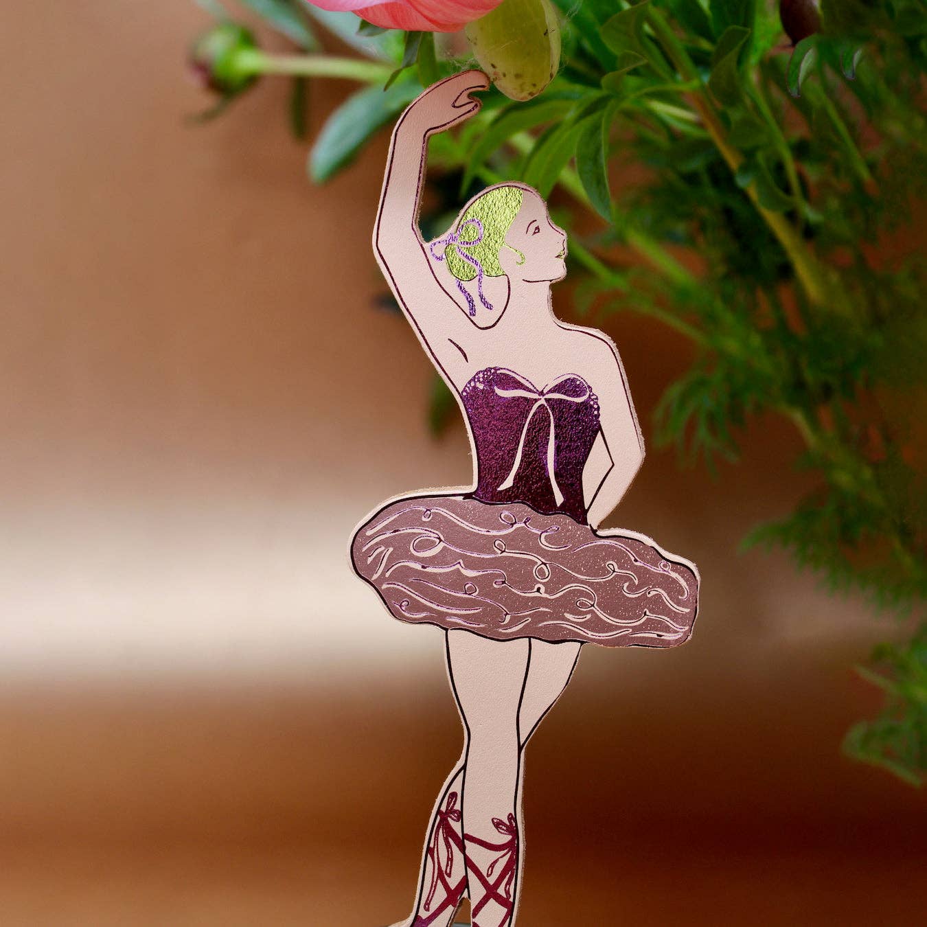 Favorite Story Ark Colour Design Peach Ballerina Bookmark