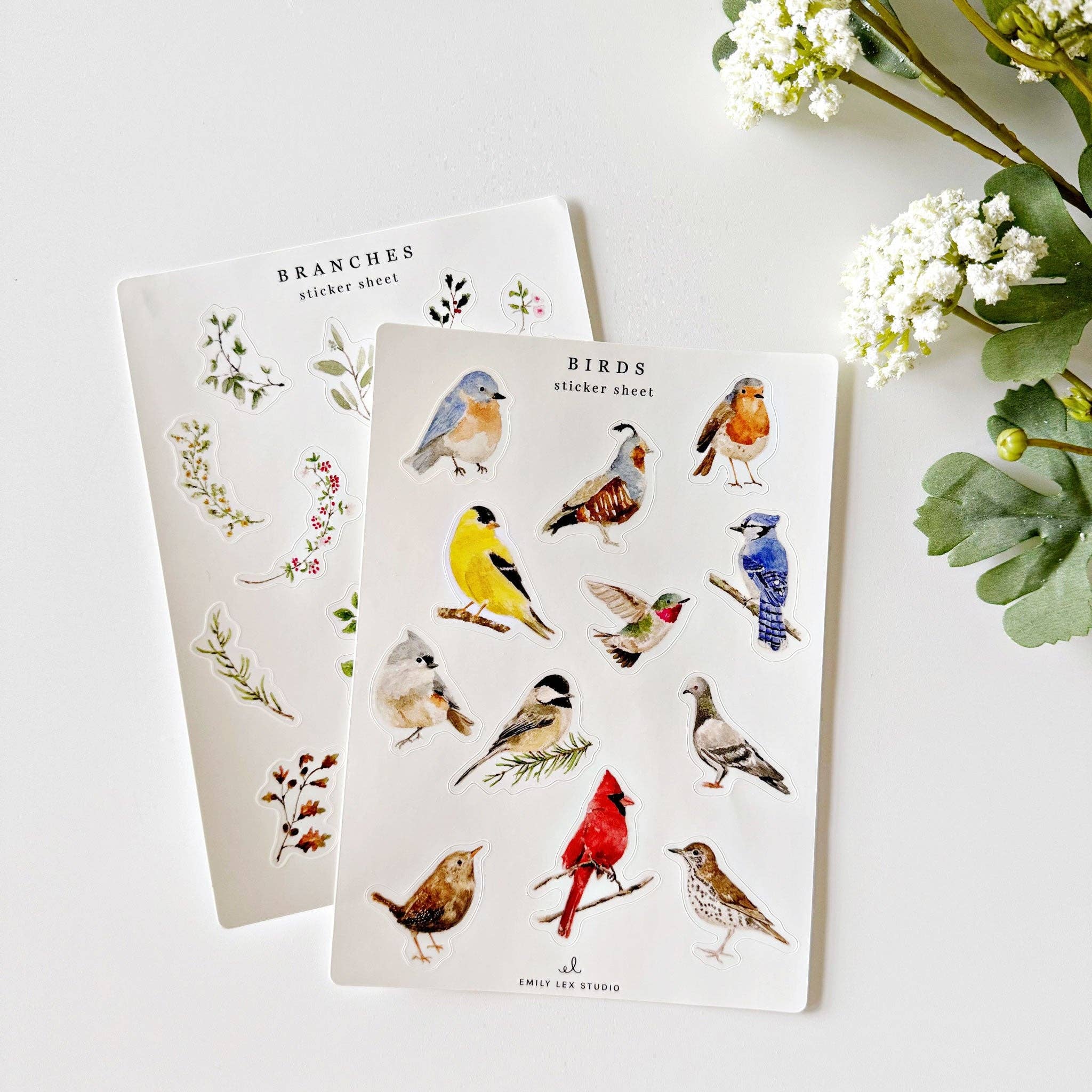 Favorite Story emily lex studio Birds sticker sheets