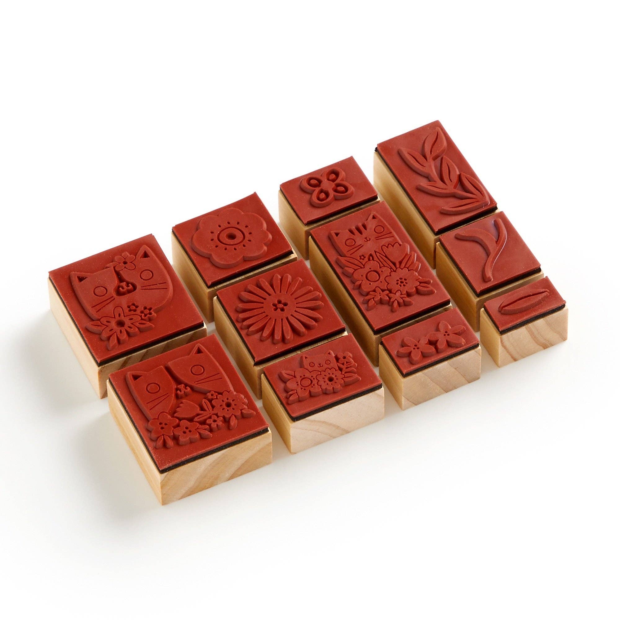 Favorite Story Chronicle Books Blooming Cats Rubber Stamp Set