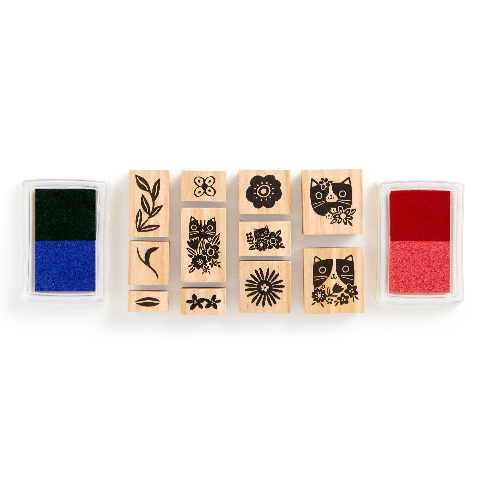 Favorite Story Chronicle Books Blooming Cats Rubber Stamp Set