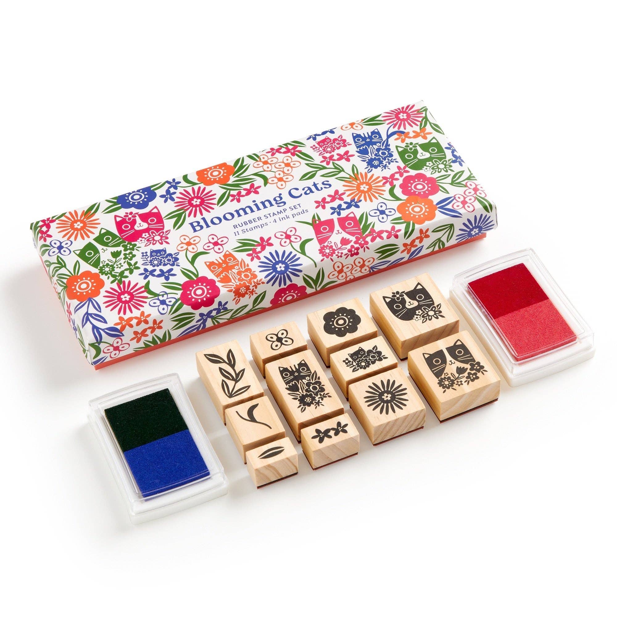 Favorite Story Chronicle Books Blooming Cats Rubber Stamp Set