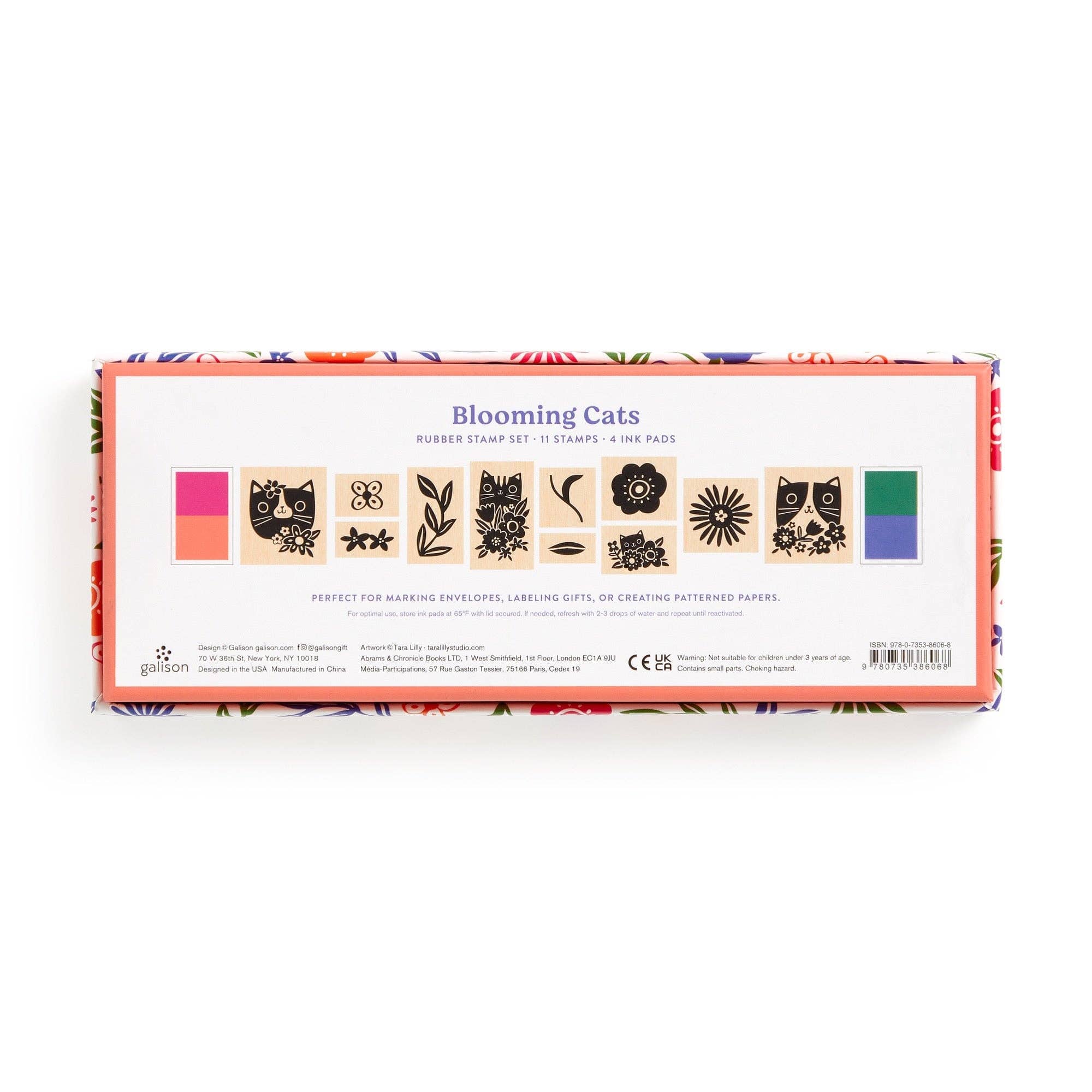 Favorite Story Chronicle Books Blooming Cats Rubber Stamp Set