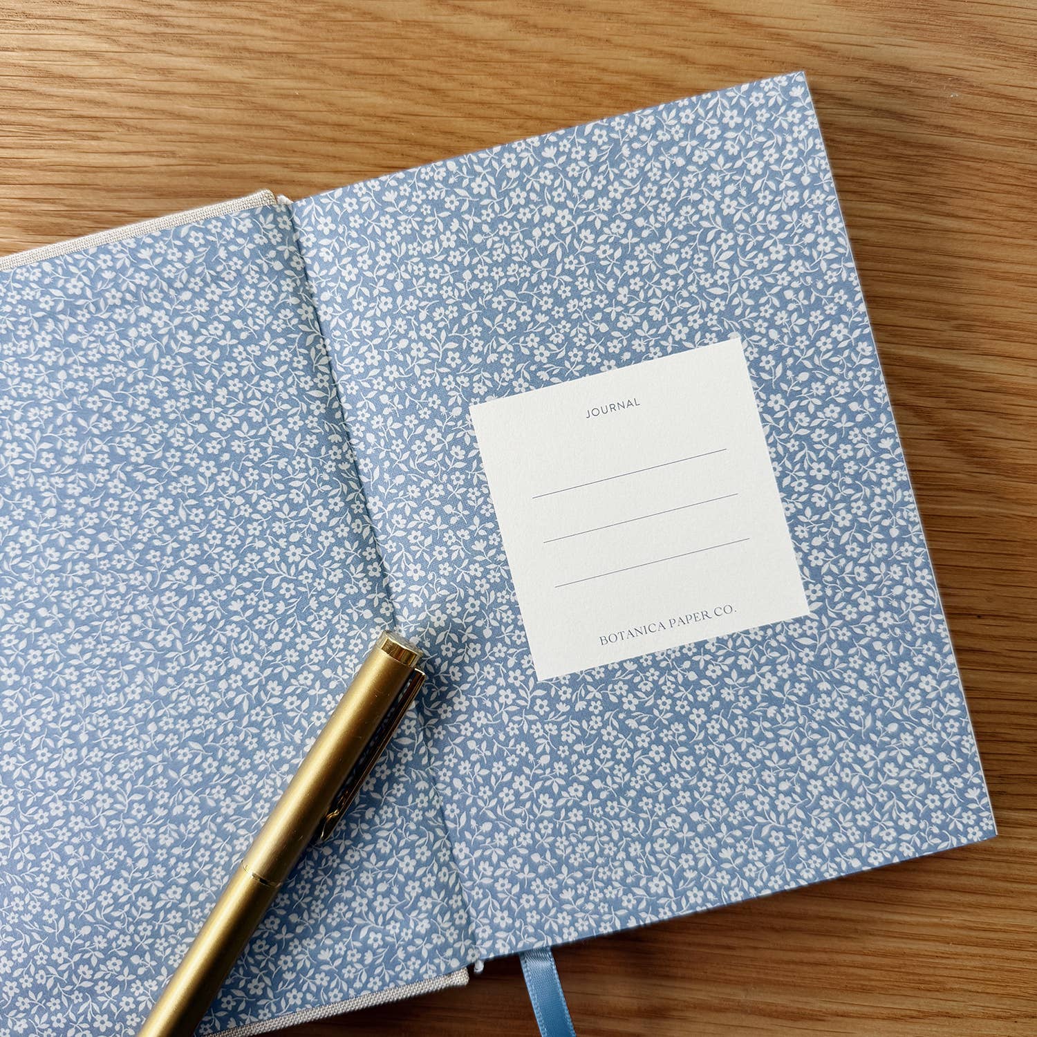 Favorite Story Botanica Paper Co. BLUE FLORA | MINI LINEN BOUND JOURNAL