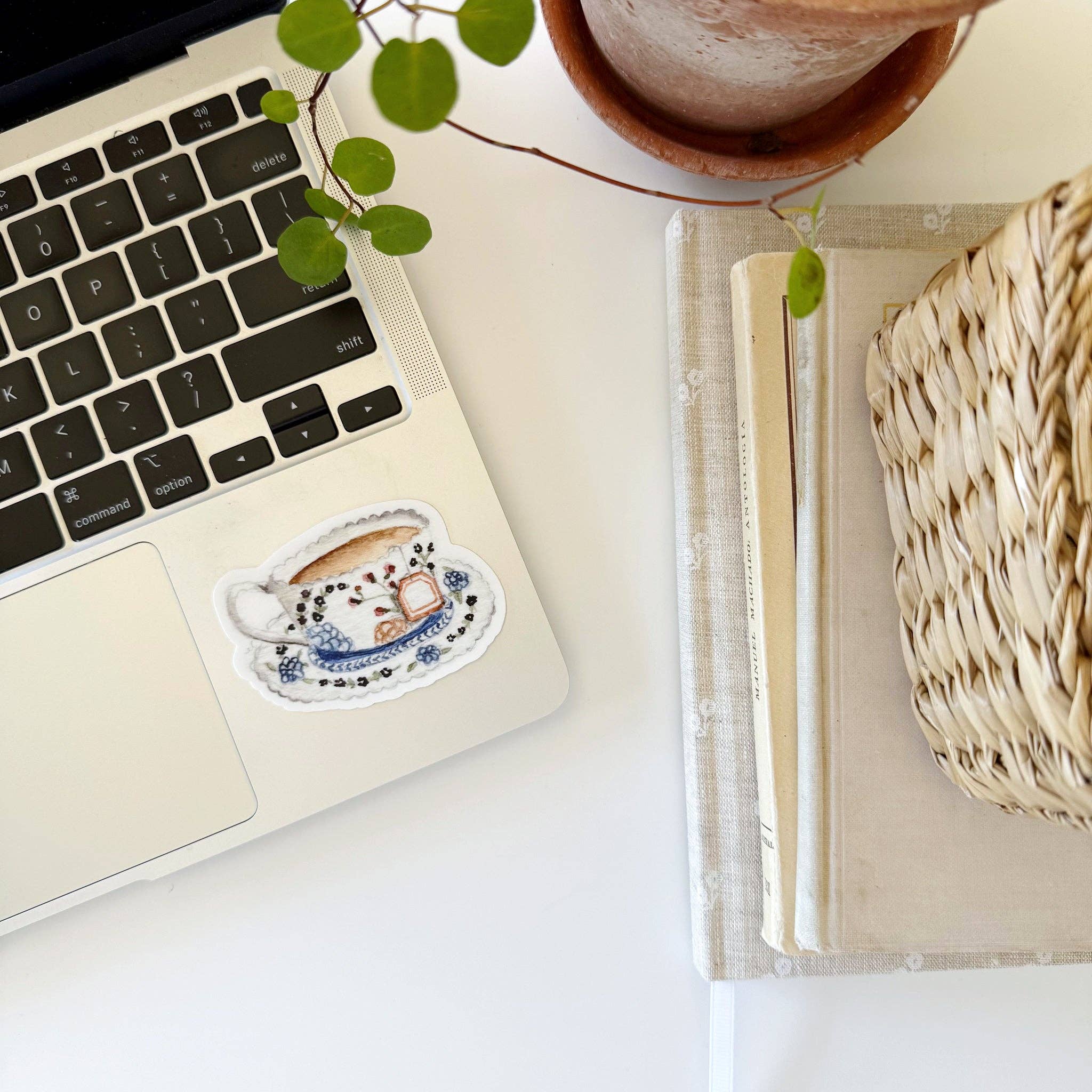 Favorite Story emily lex studio Blue teacup sticker