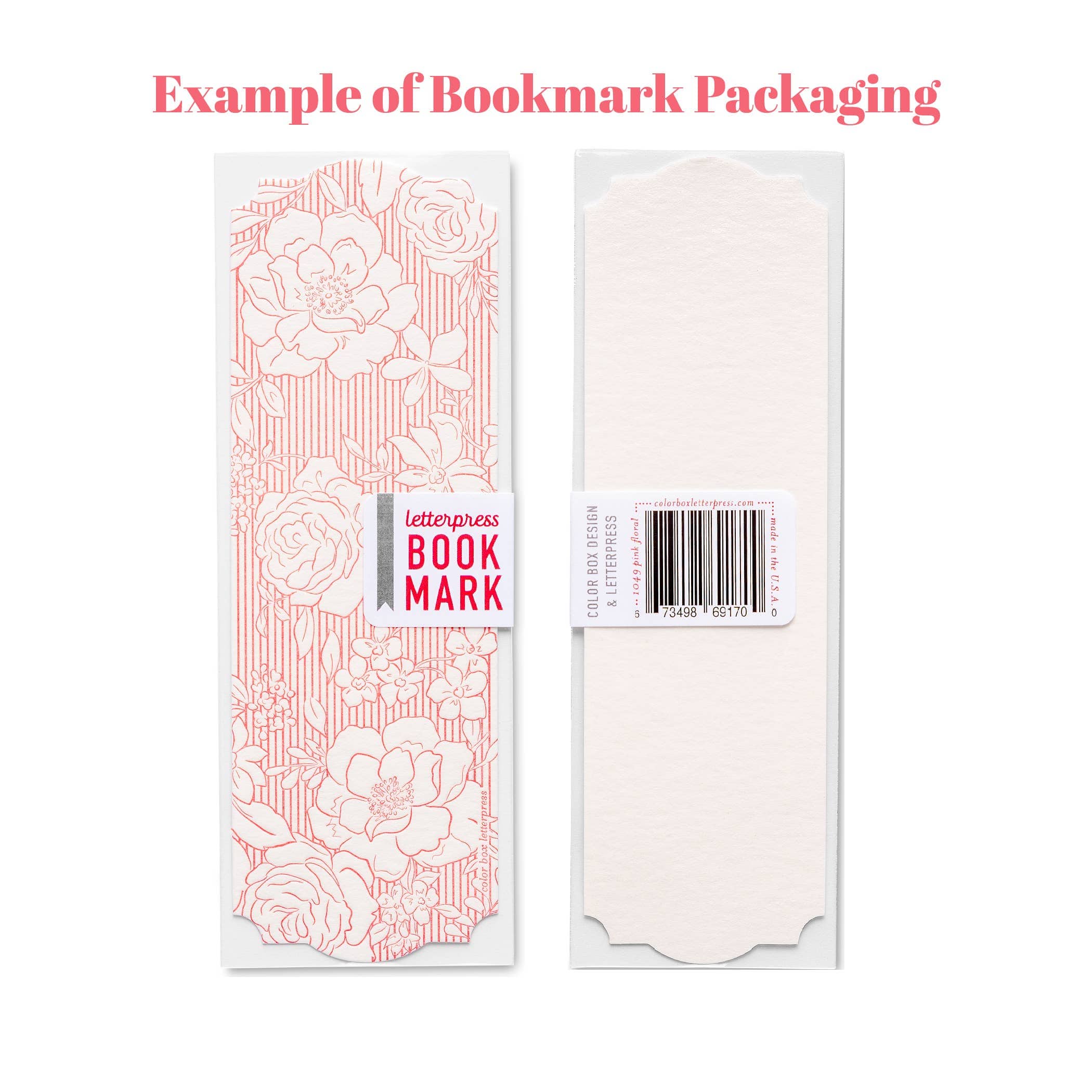 Favorite Story Color Box Design & Letterpress Bookmarks | Green Pattern