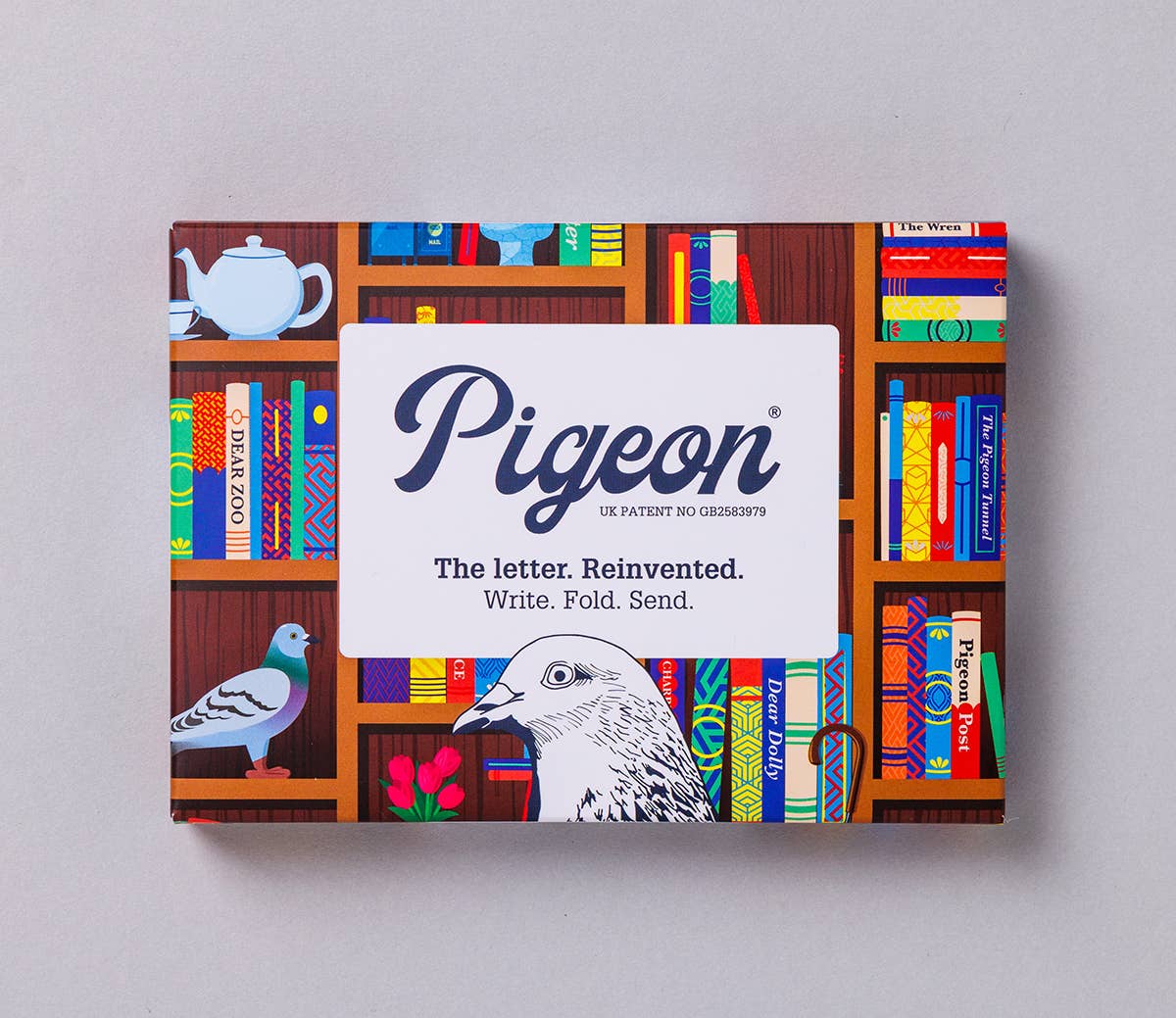 Favorite Story pigeonposted Bookstore Pigeon Folding Stationery Letter Pack, Pack of 6