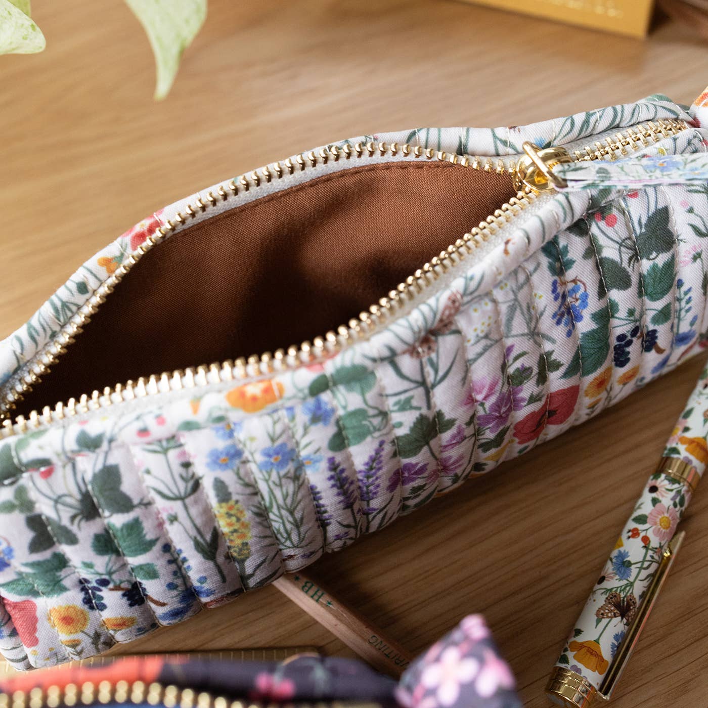 Favorite Story Botanica Paper Co. BOTANIST | Cotton Quilted Pencil Pouch
