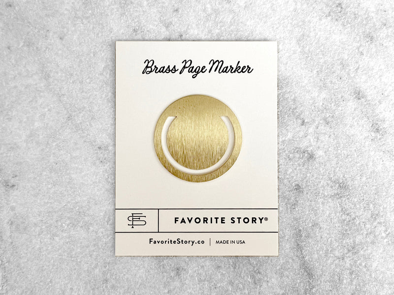 Favorite Story Brass Page Marker Circle Brass Page Marker