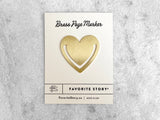 Favorite Story Brass Page Marker Heart Brass Page Marker