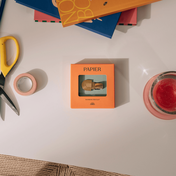 Favorite Story Papier Brass Pen Clip, New Packaging - Rainbow