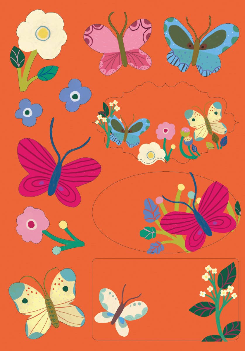 Favorite Story Roger La Borde Butterfly Garden Letter Writing Set  - WS 069