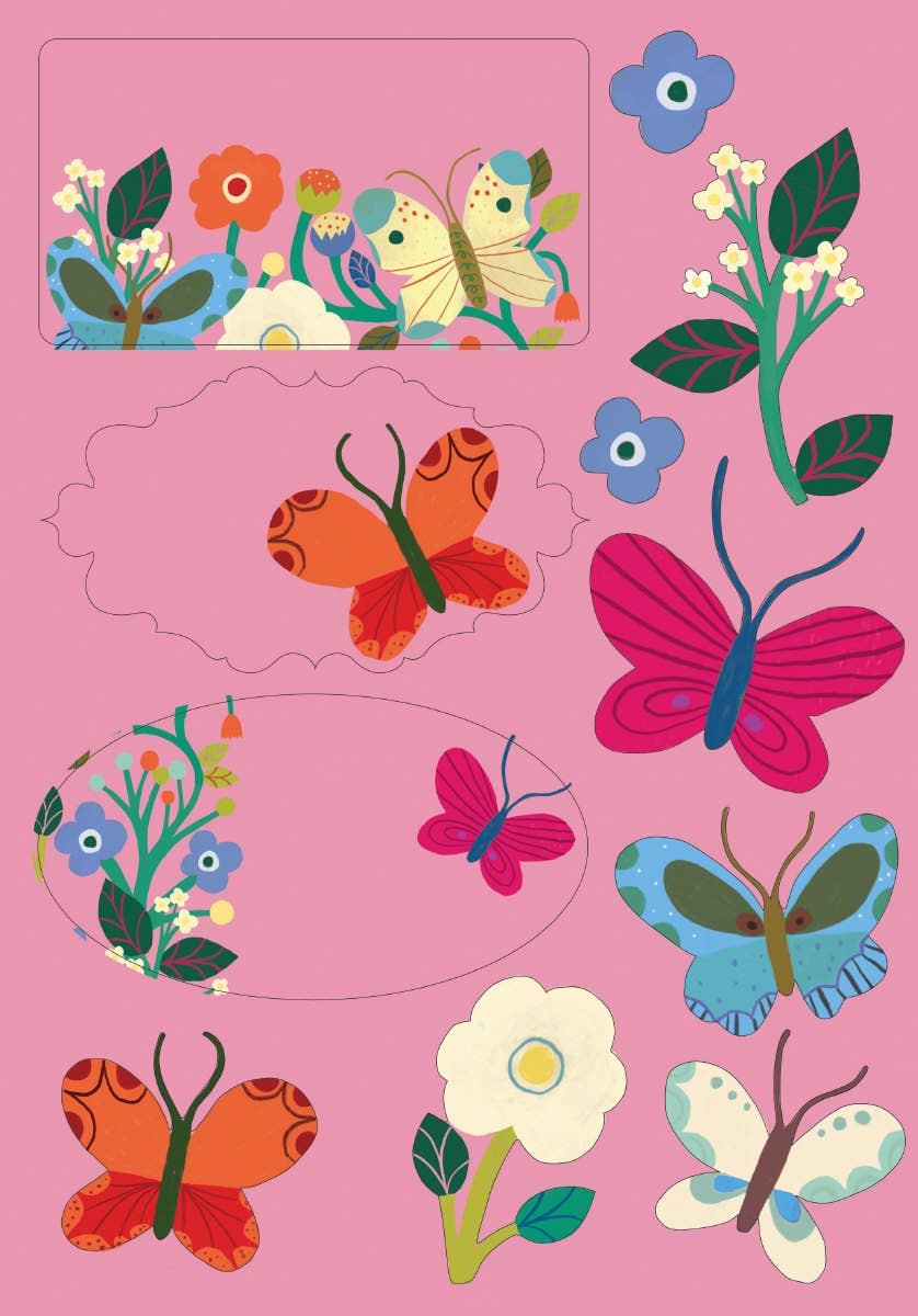 Favorite Story Roger La Borde Butterfly Garden Letter Writing Set  - WS 069
