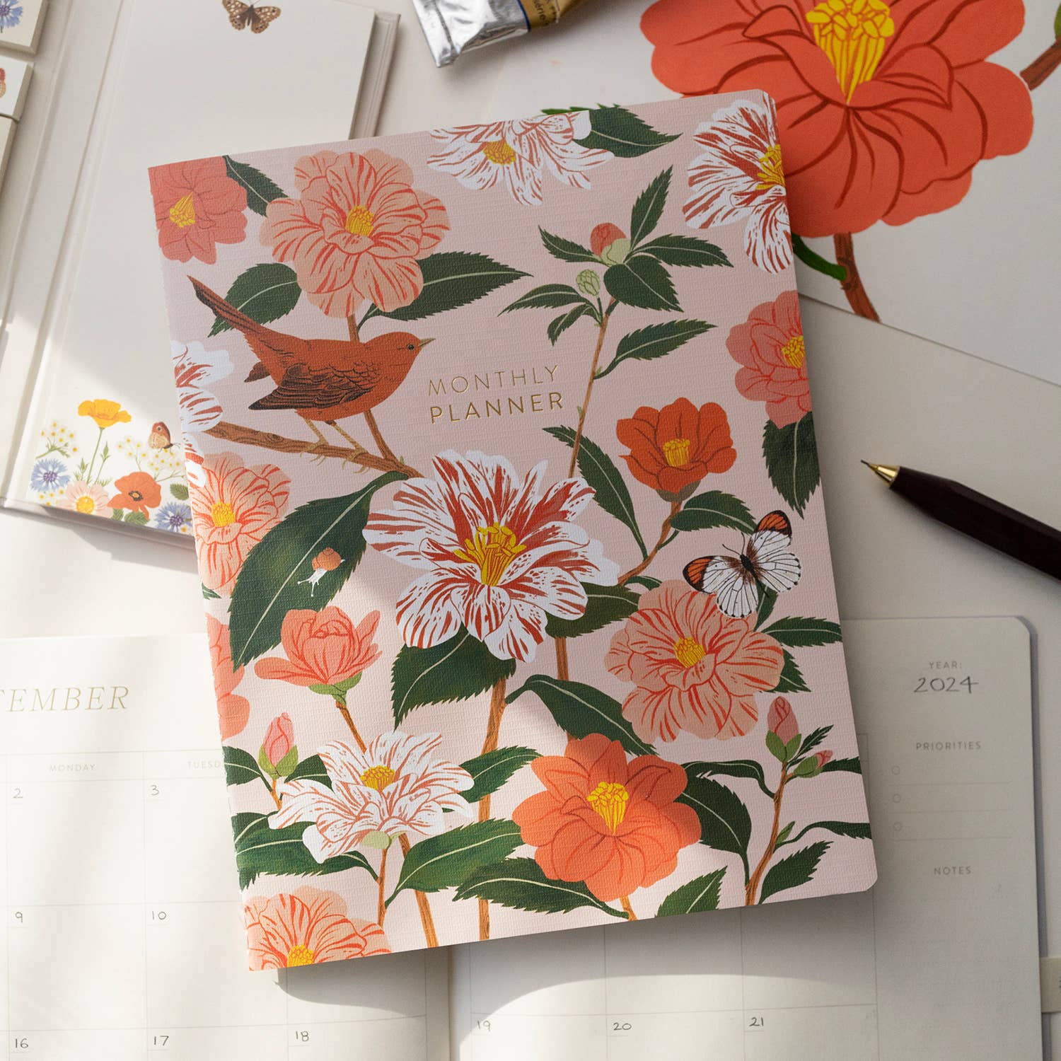 Favorite Story Botanica Paper Co. CAMELLIA | UNDATED MONTHLY PLANNER
