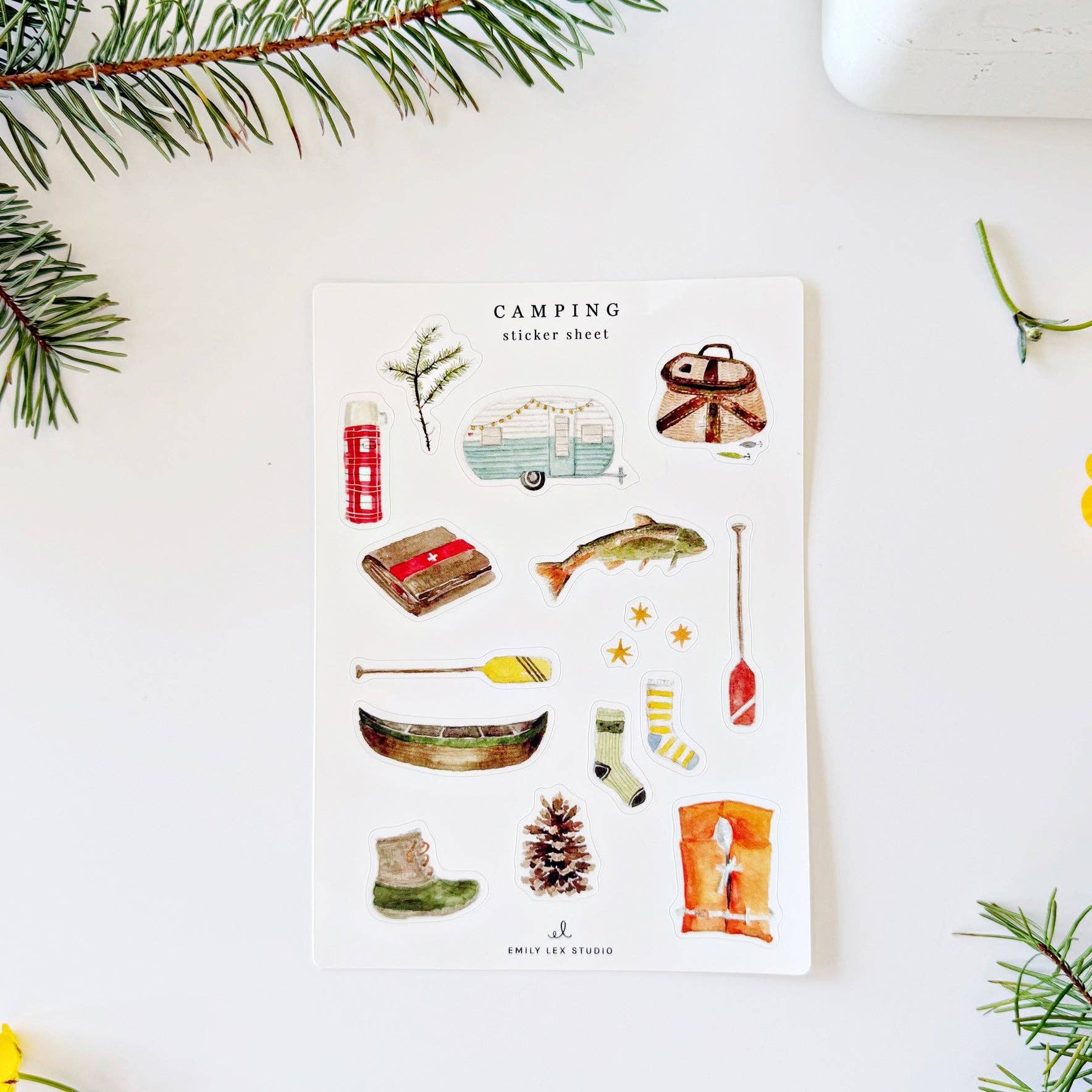 Favorite Story emily lex studio Camping sticker sheets