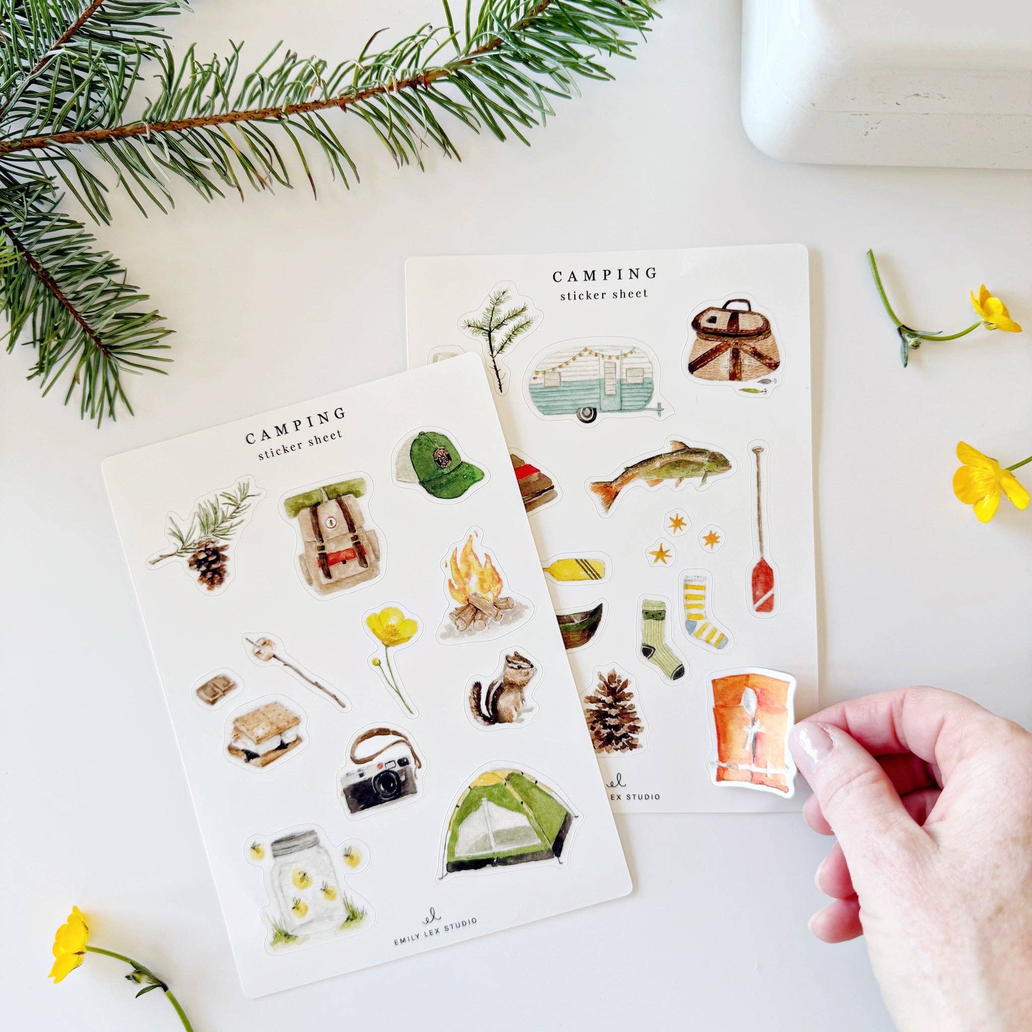 Favorite Story emily lex studio Camping sticker sheets