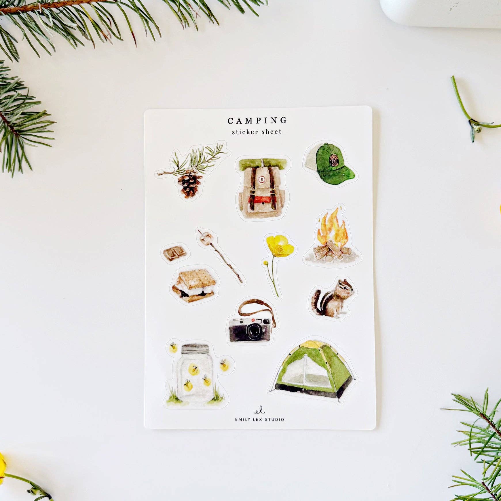 Favorite Story emily lex studio Camping sticker sheets